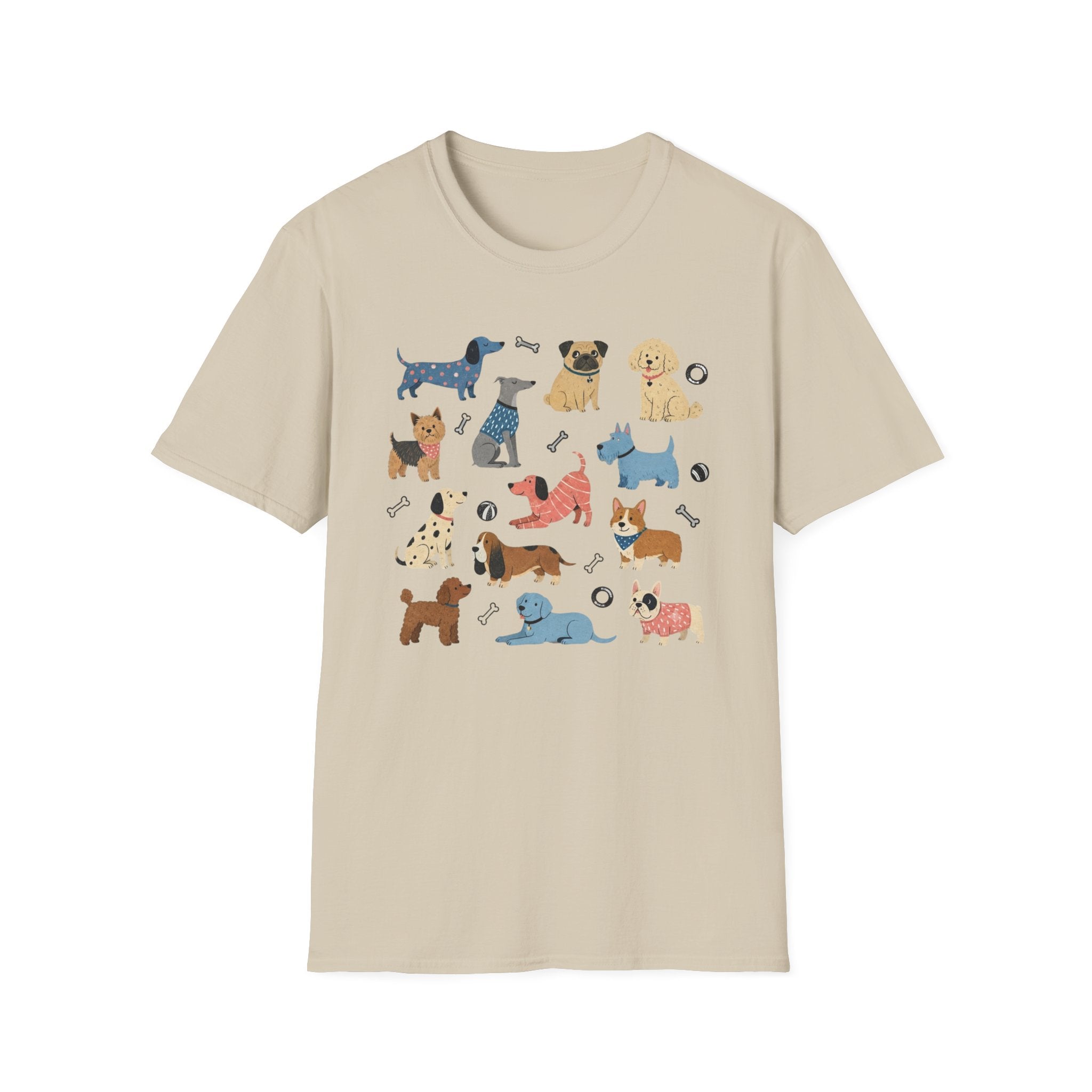 Colorful Funny Dog Tee