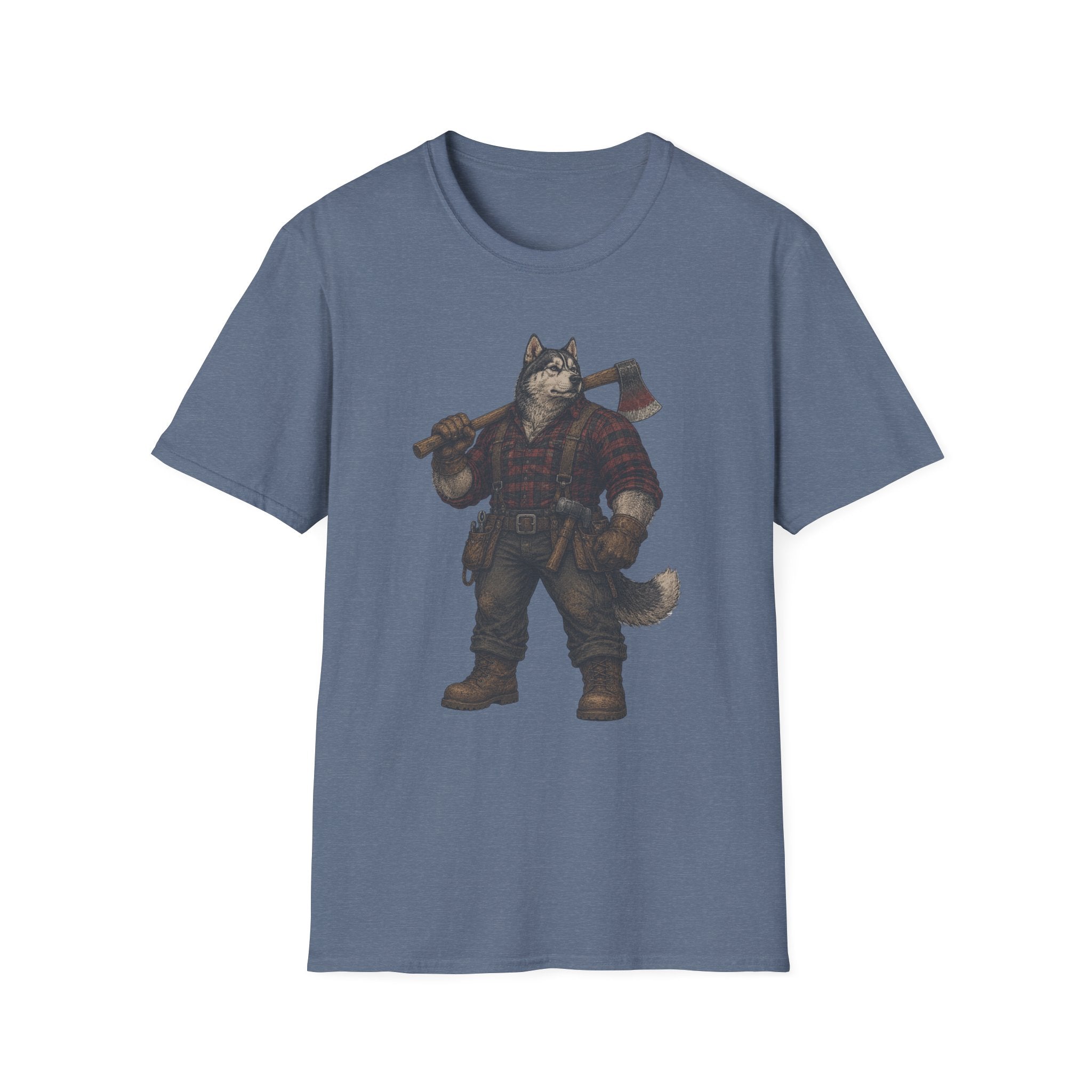 Husky Dressed As A Worker Tee
