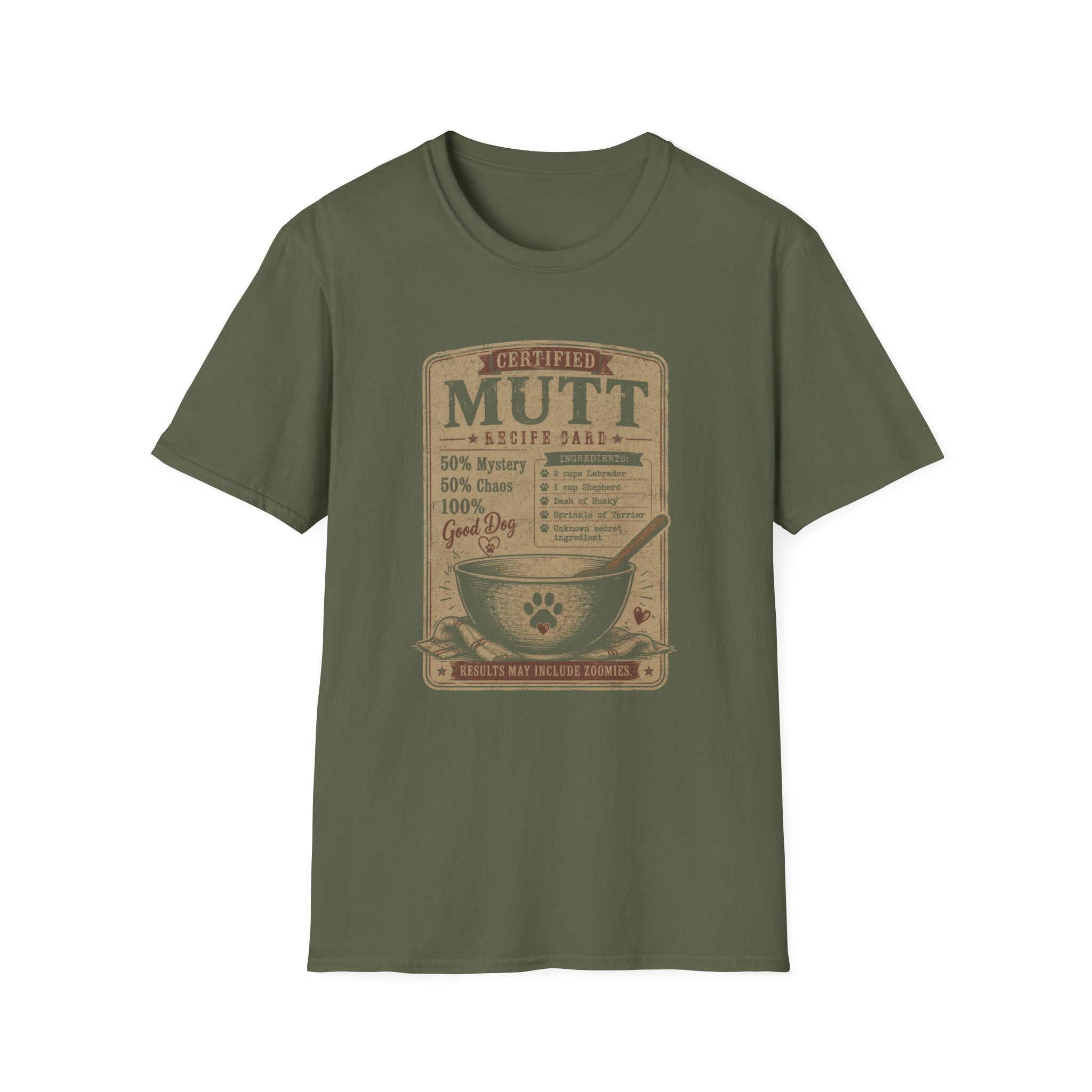 Mutt Recipe Card Tee