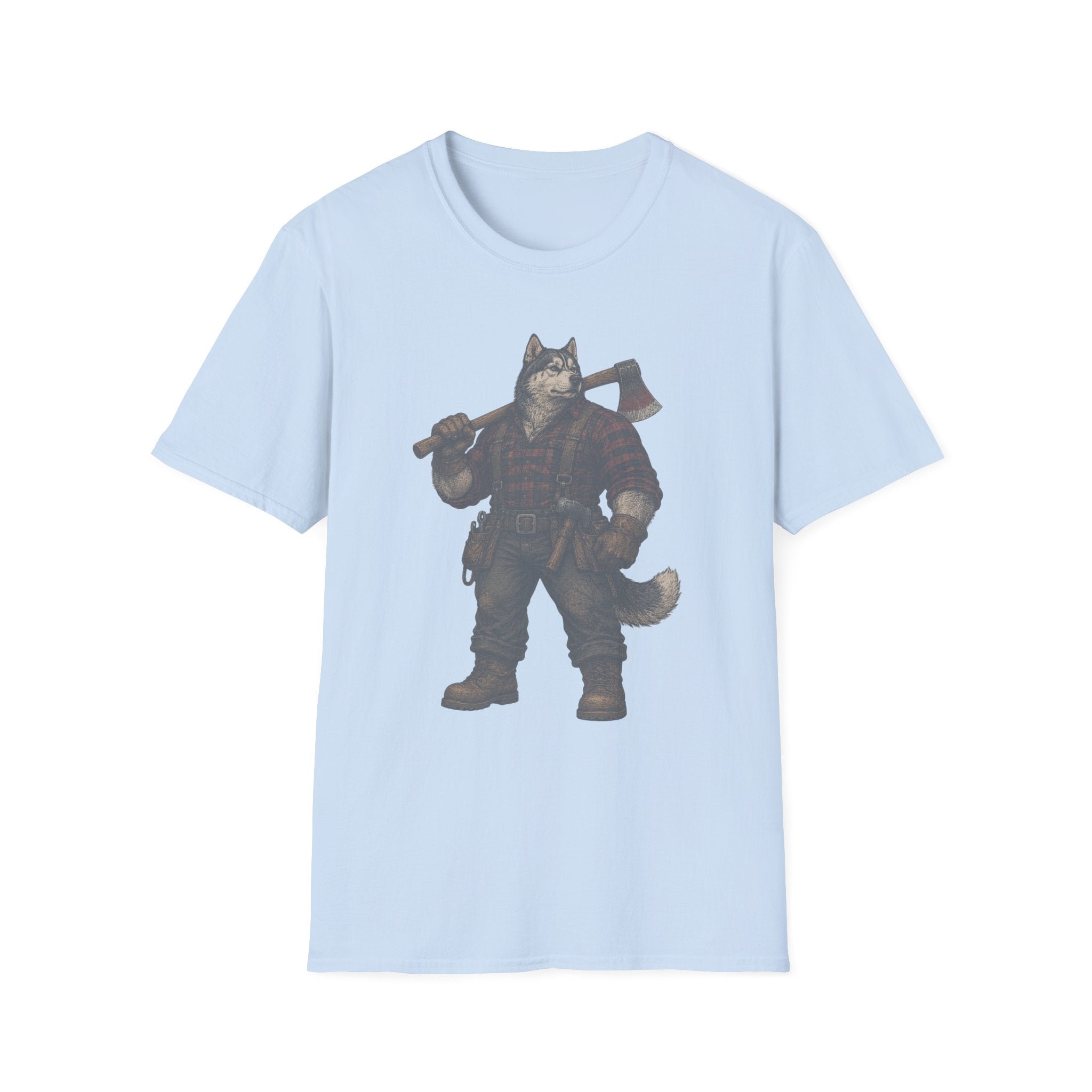 Husky Dressed As A Worker Tee