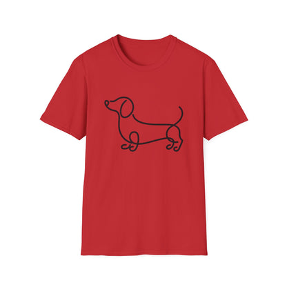Wavy Dachshund Line Tee