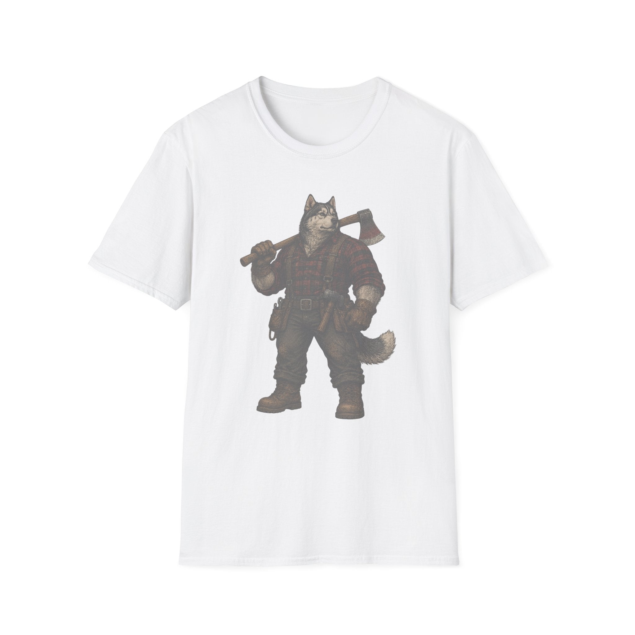 Husky Dressed As A Worker Tee