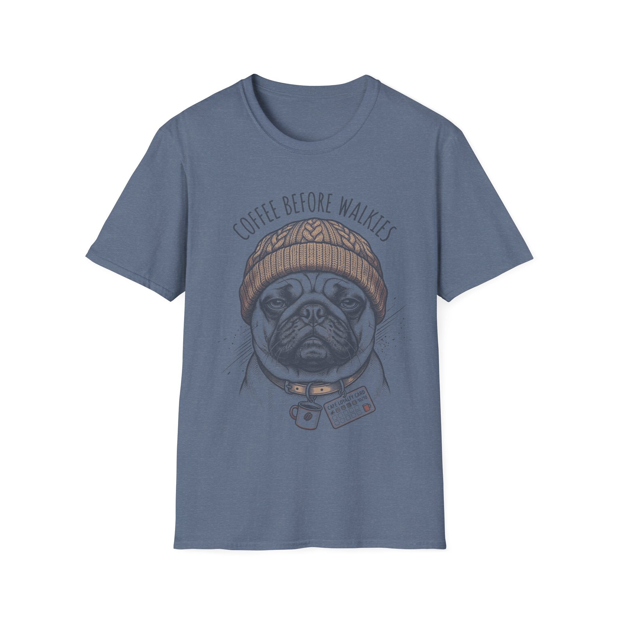 Pug Coffee Before Walkies Tee