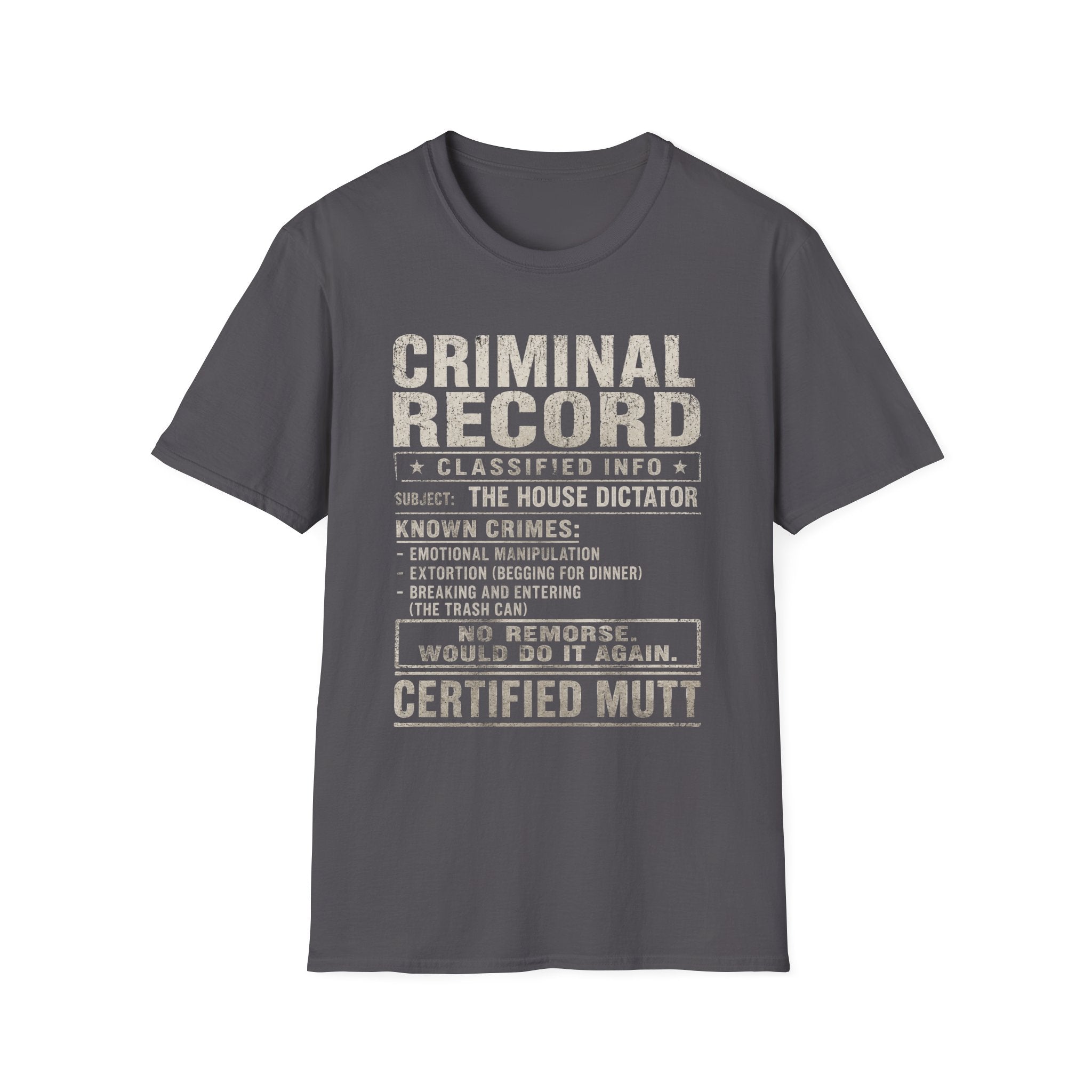 Mutt Criminal Record Tee