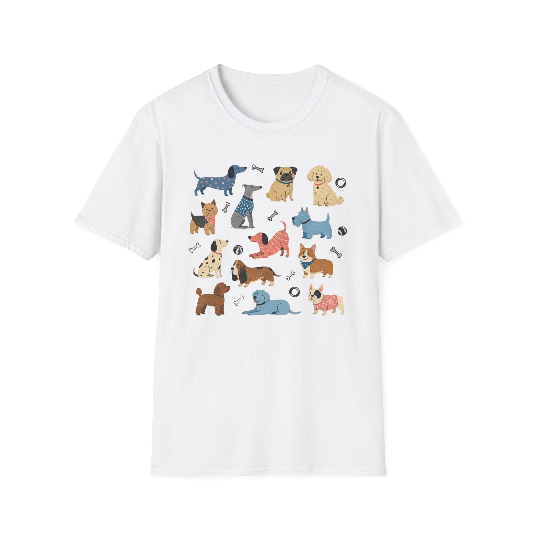 Colorful Funny Dog Tee