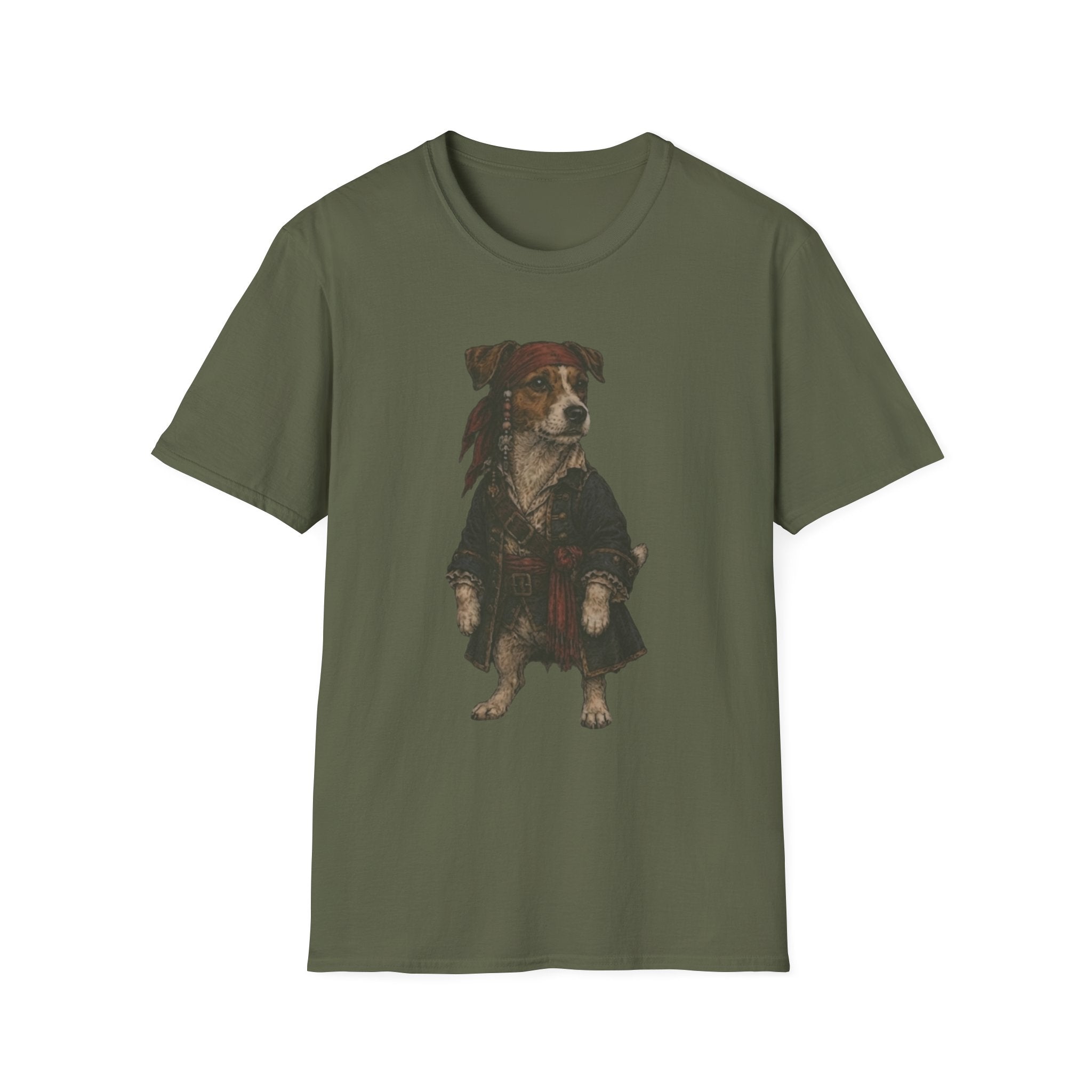 Jack Russell Dressed As Captain Jack Tee
