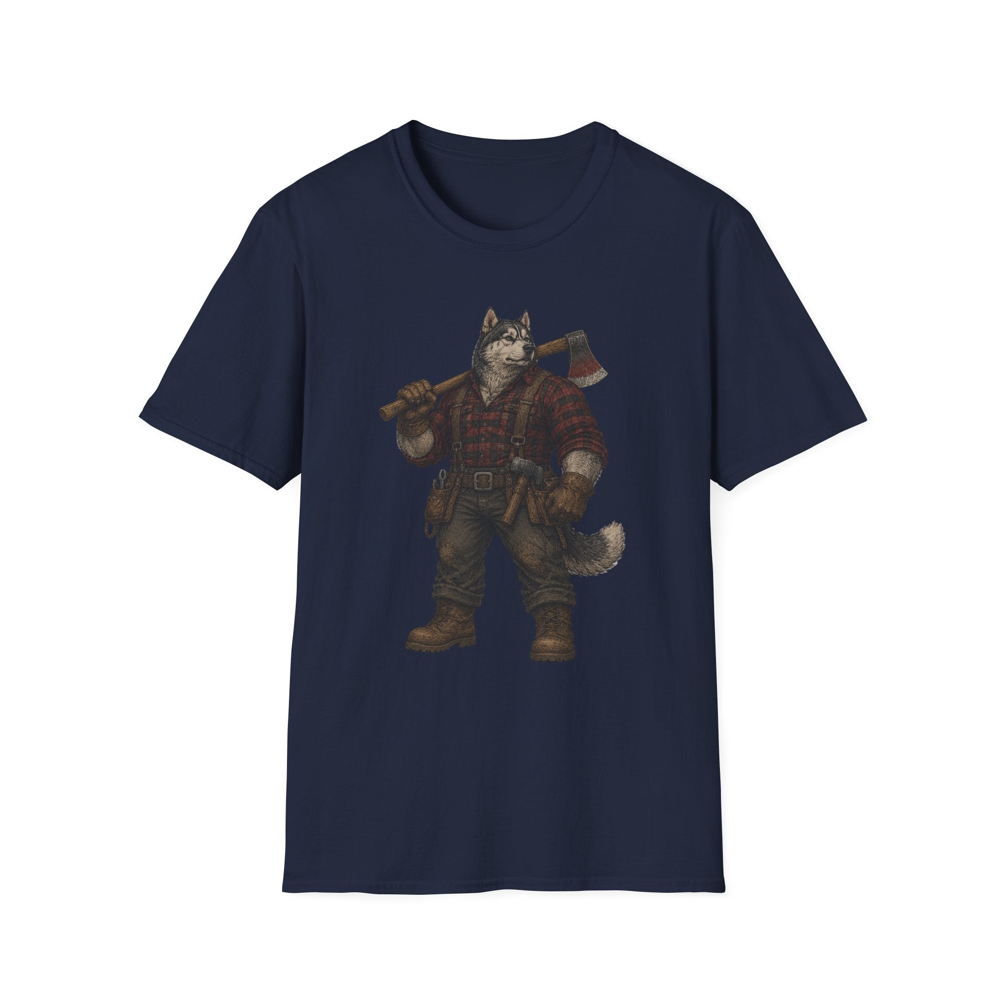 Husky Dressed As A Worker Tee
