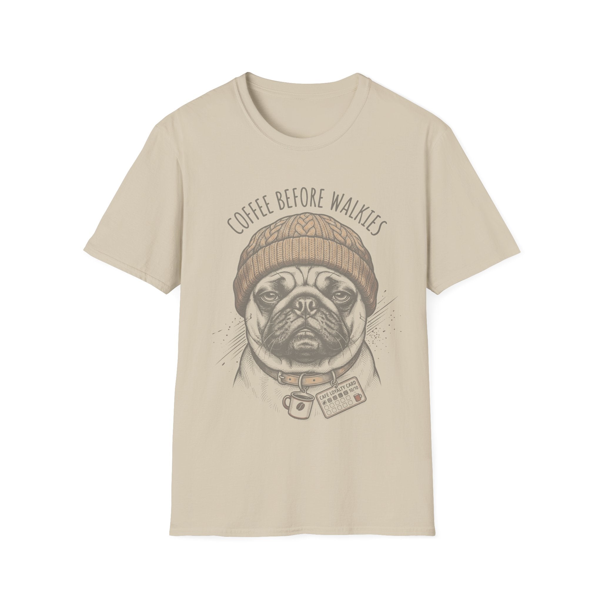 Pug Coffee Before Walkies Tee