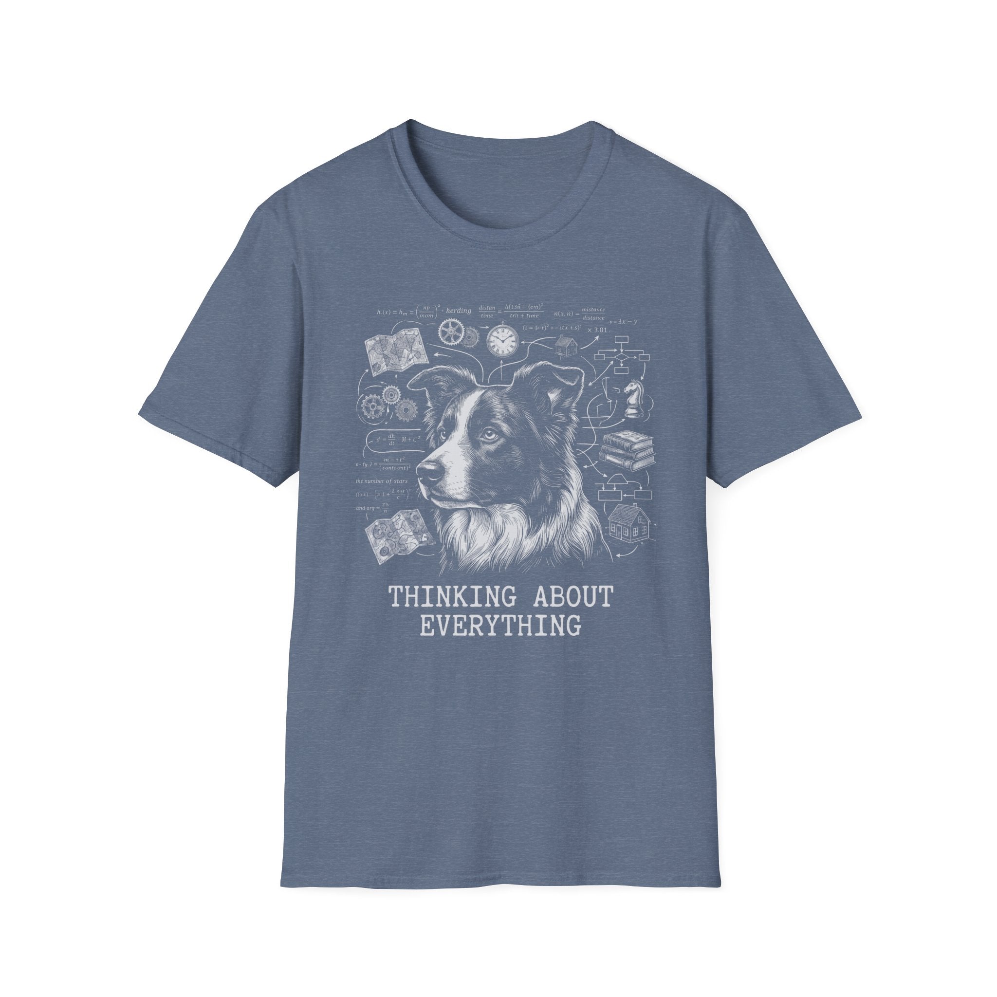 Border Collie Thinking About Everything Tee