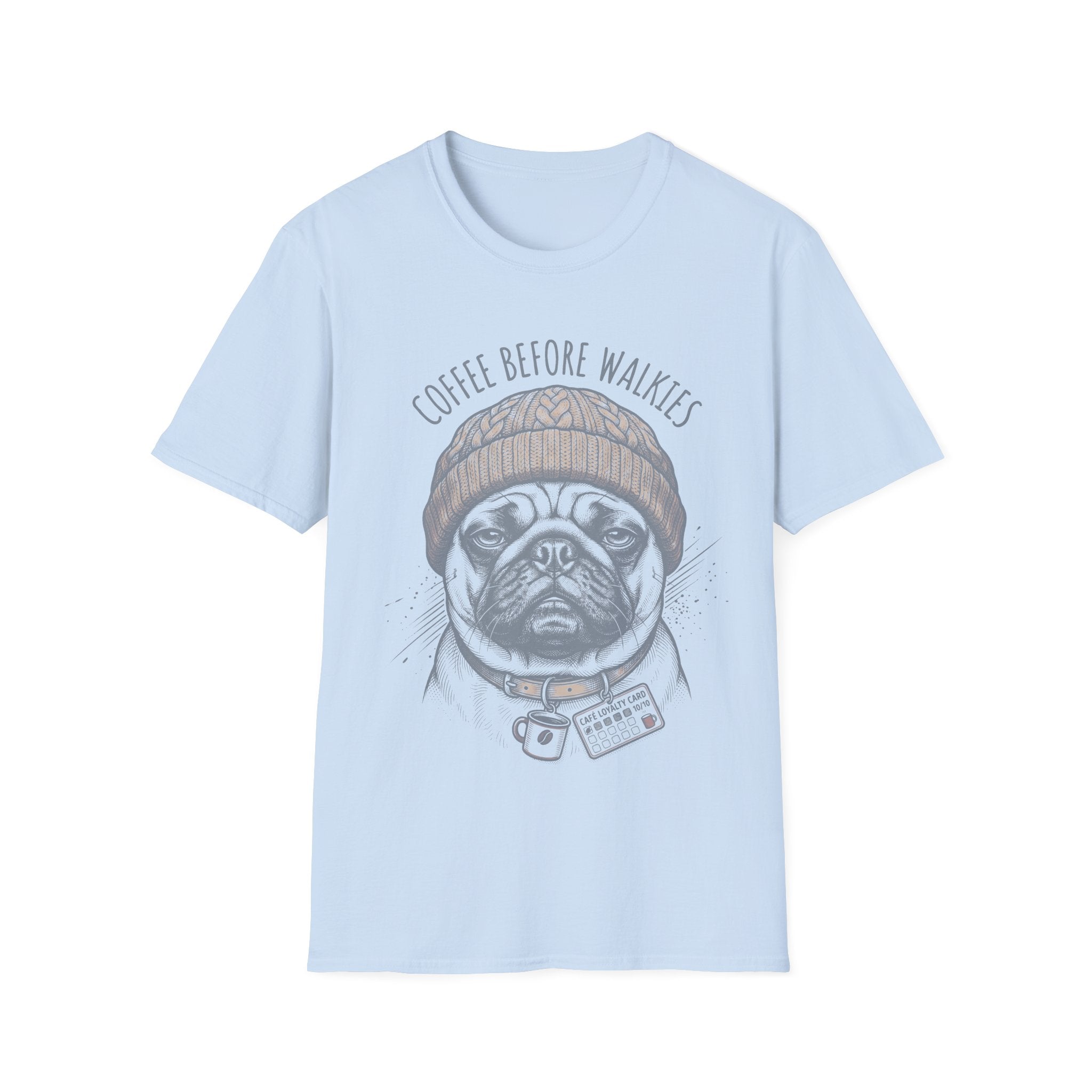 Pug Coffee Before Walkies Tee