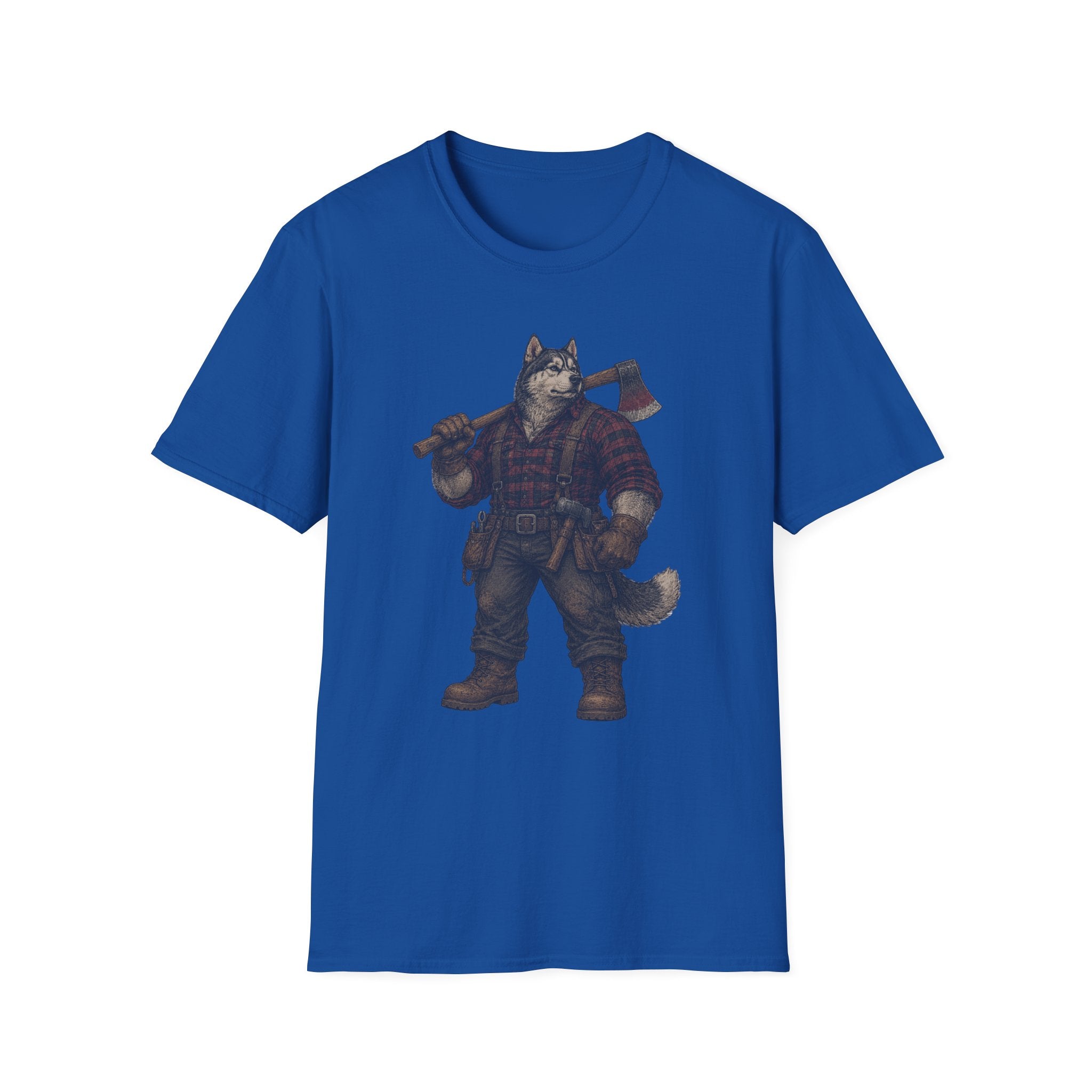 Husky Dressed As A Worker Tee
