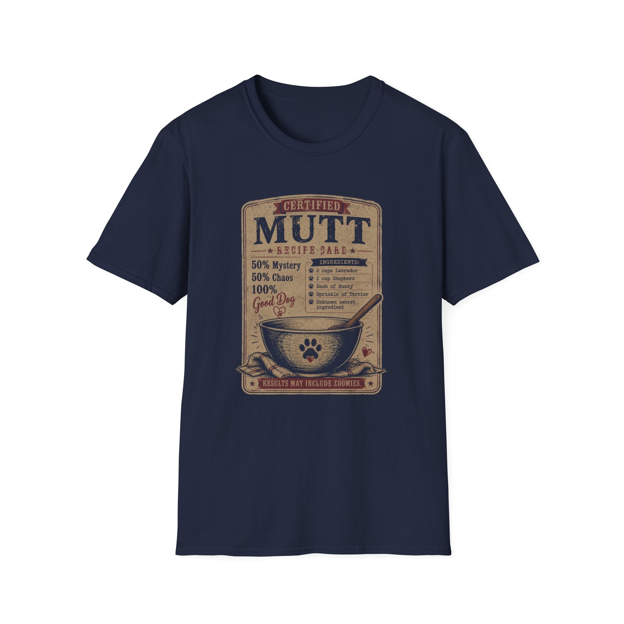 Mutt Recipe Card Tee