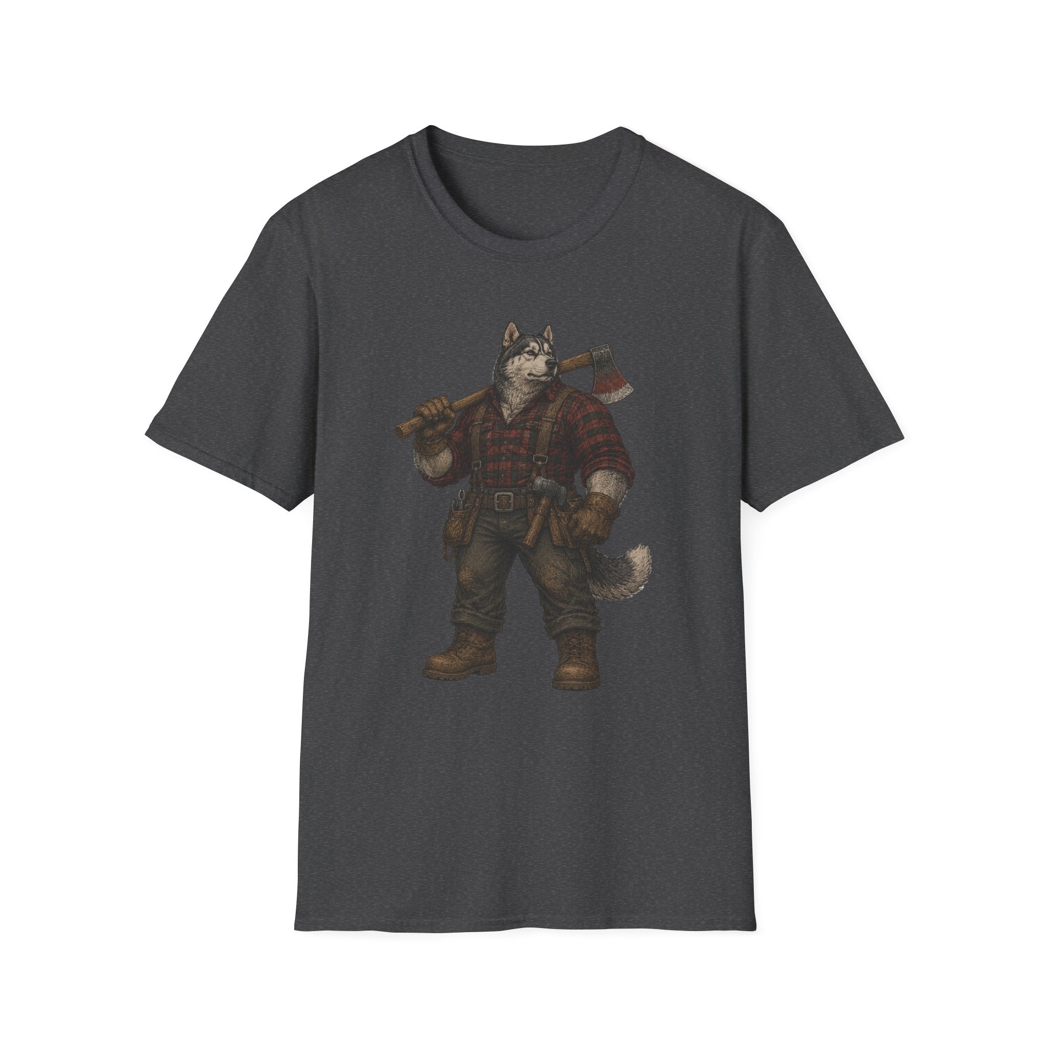 Husky Dressed As A Worker Tee