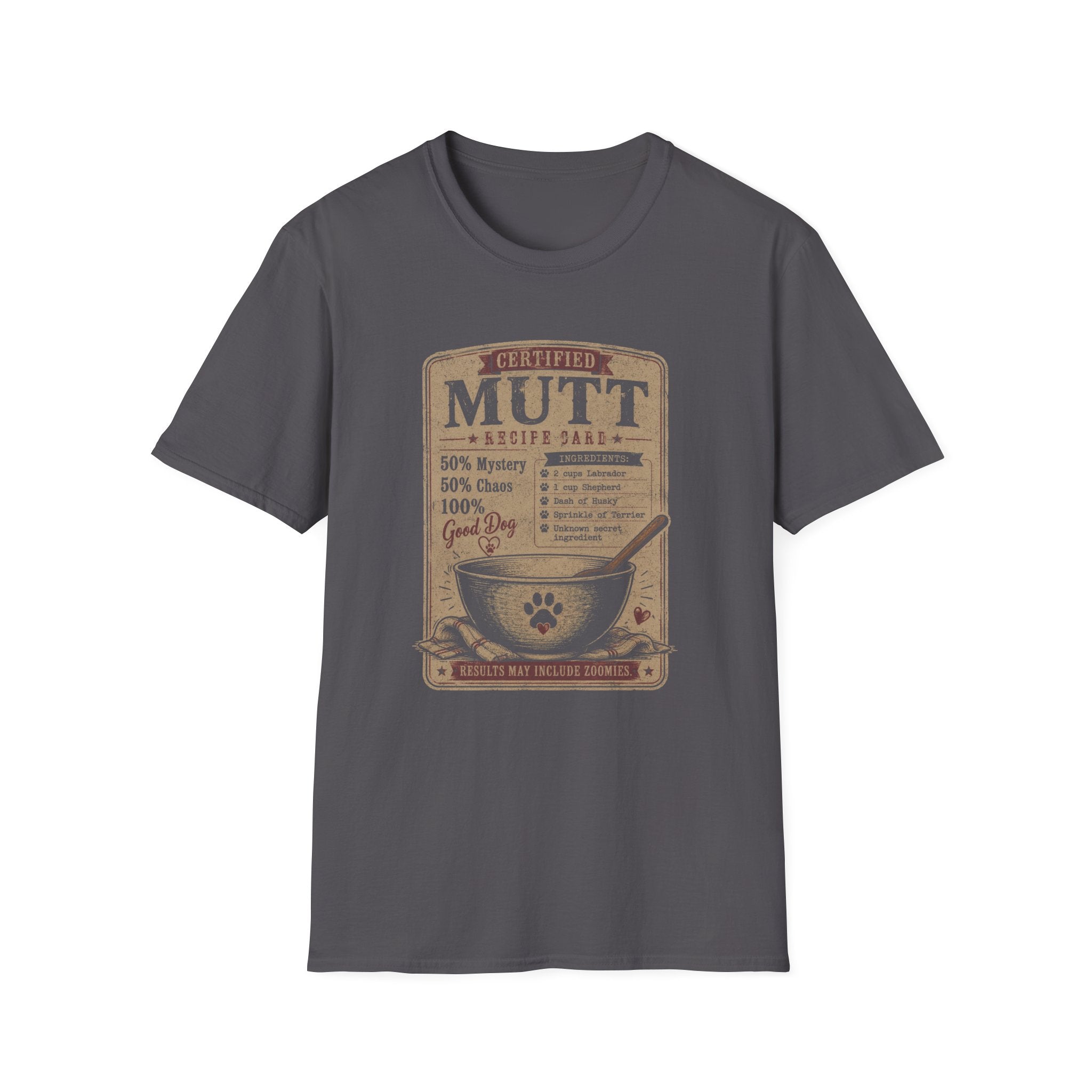 Mutt Recipe Card Tee