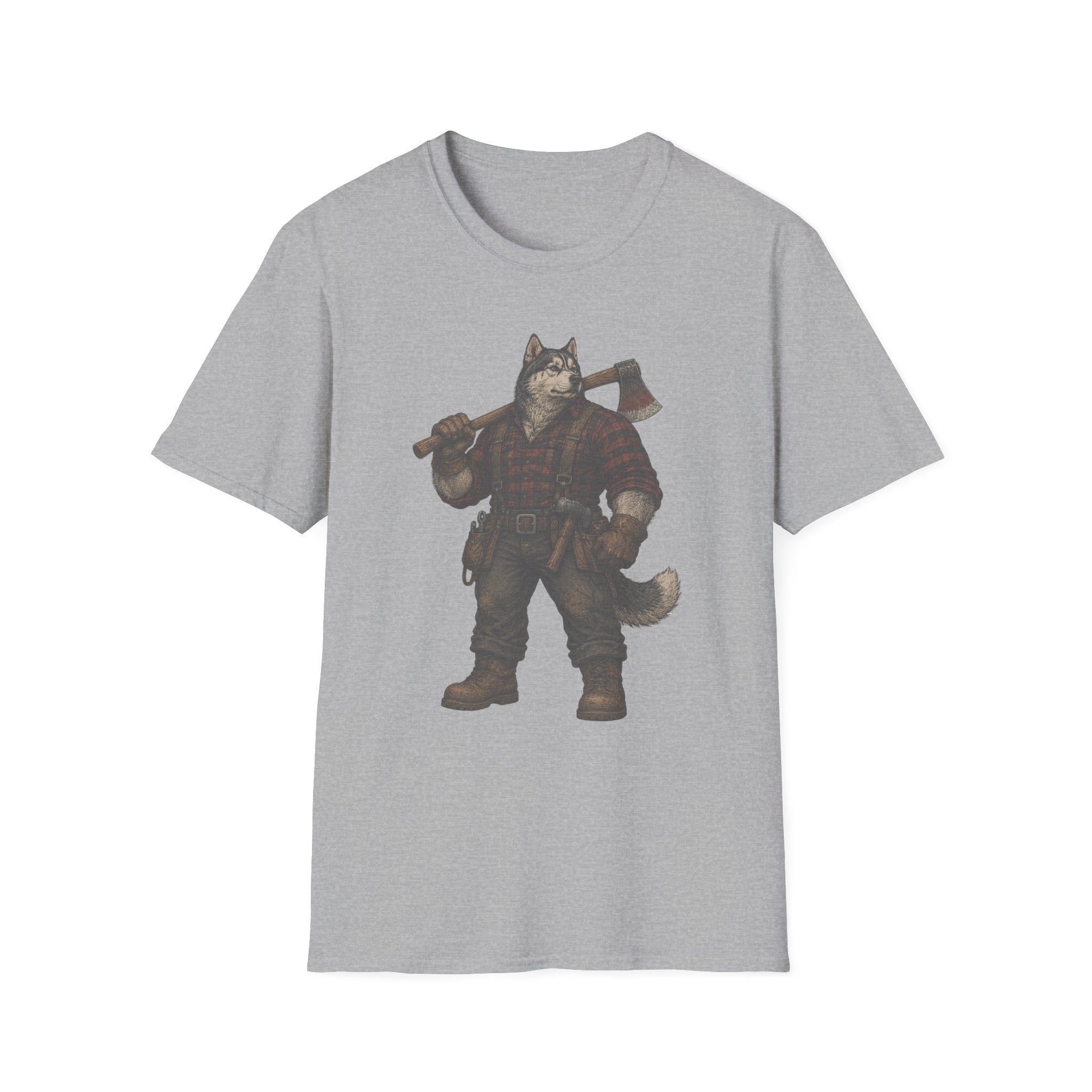 Husky Dressed As A Worker Tee