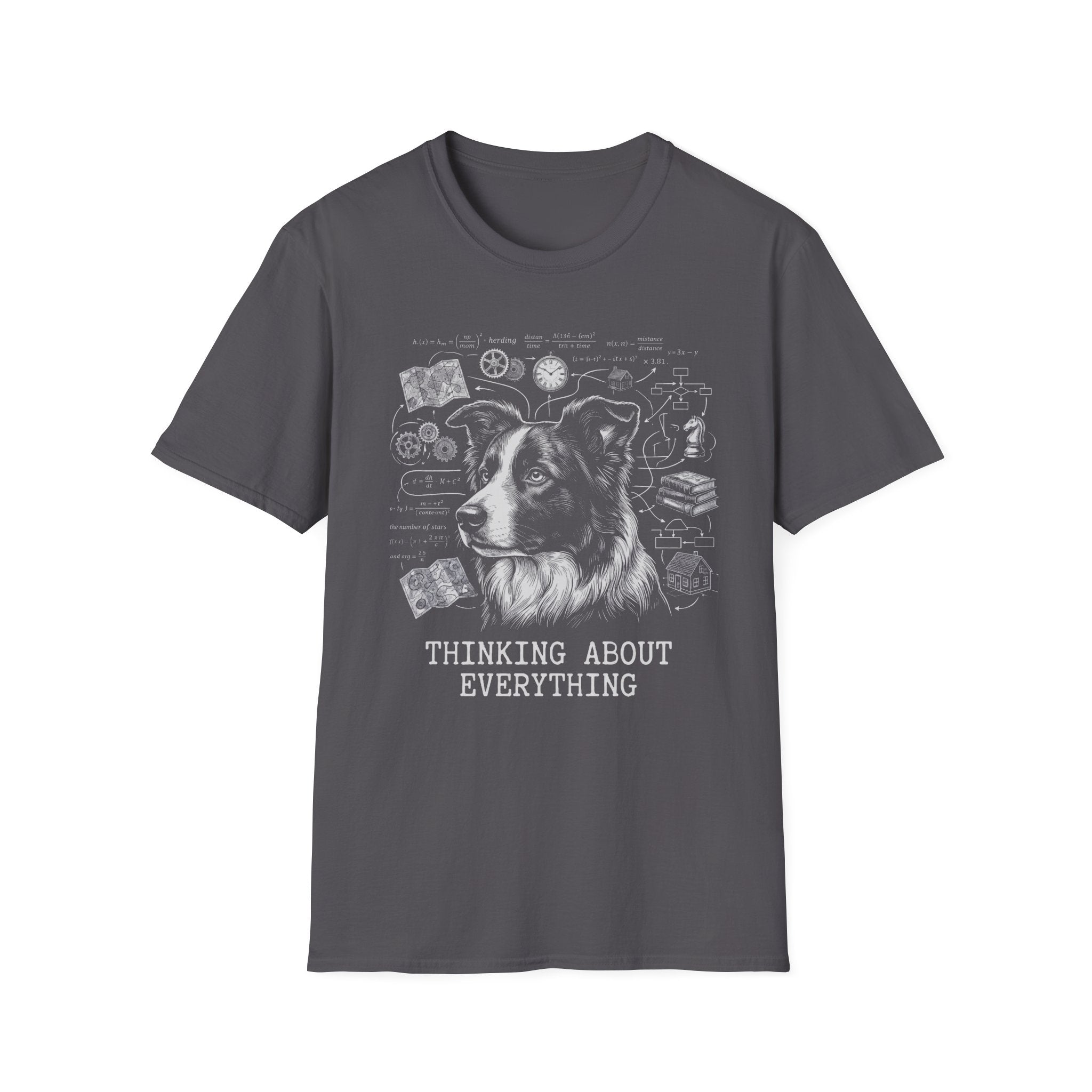 Border Collie Thinking About Everything Tee