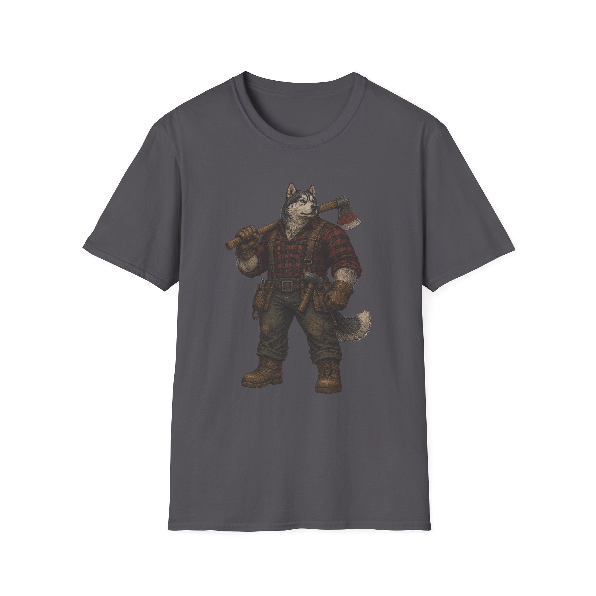 Husky Dressed As A Worker Tee