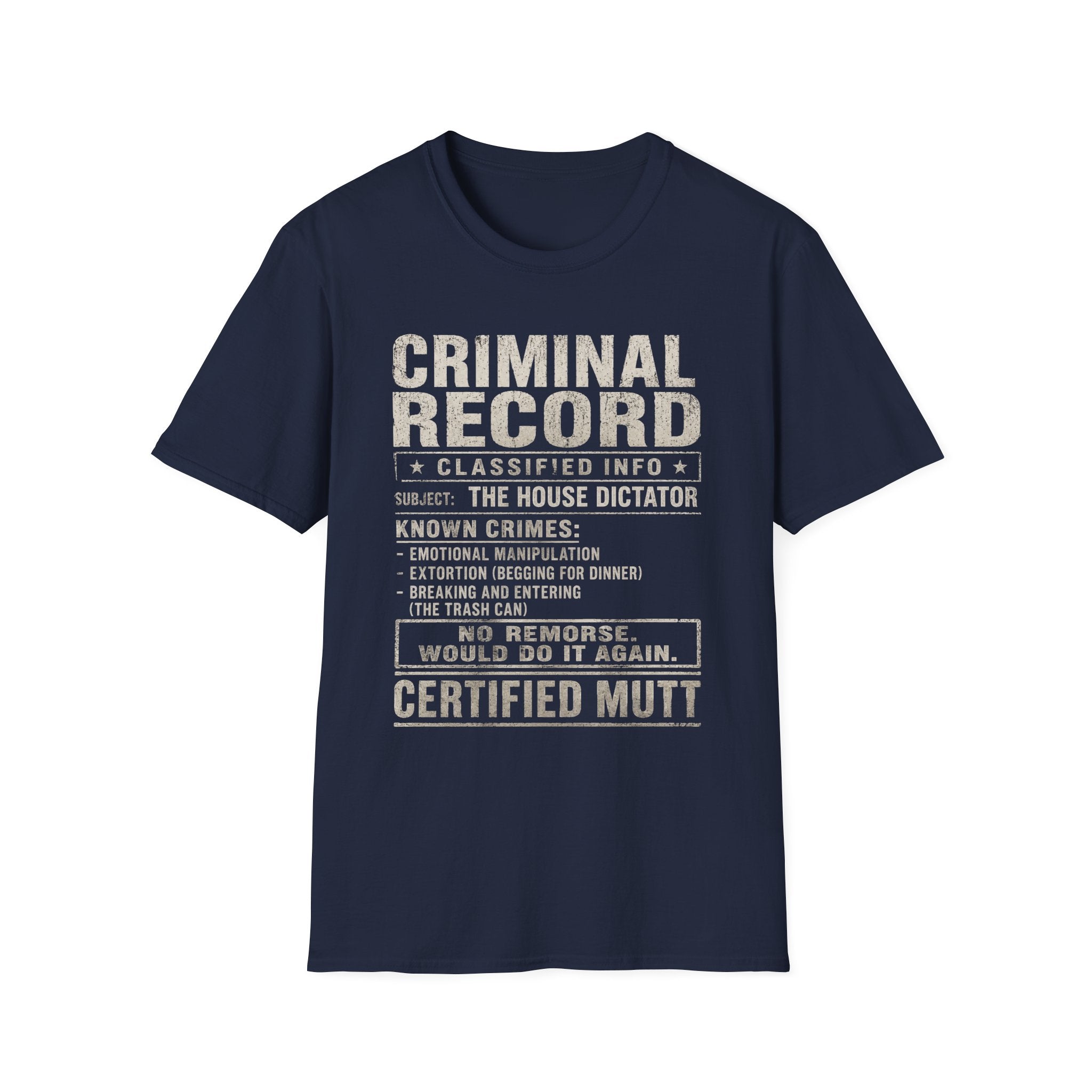 Mutt Criminal Record Tee