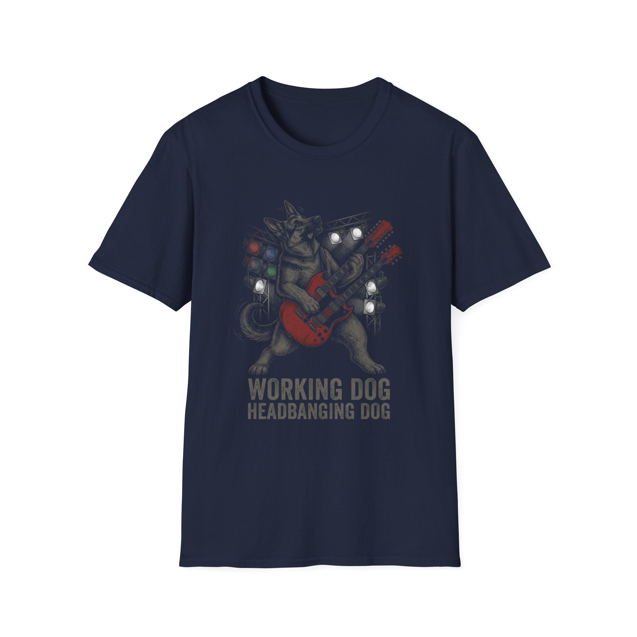 German Shepherd Metal Guitarist Tee