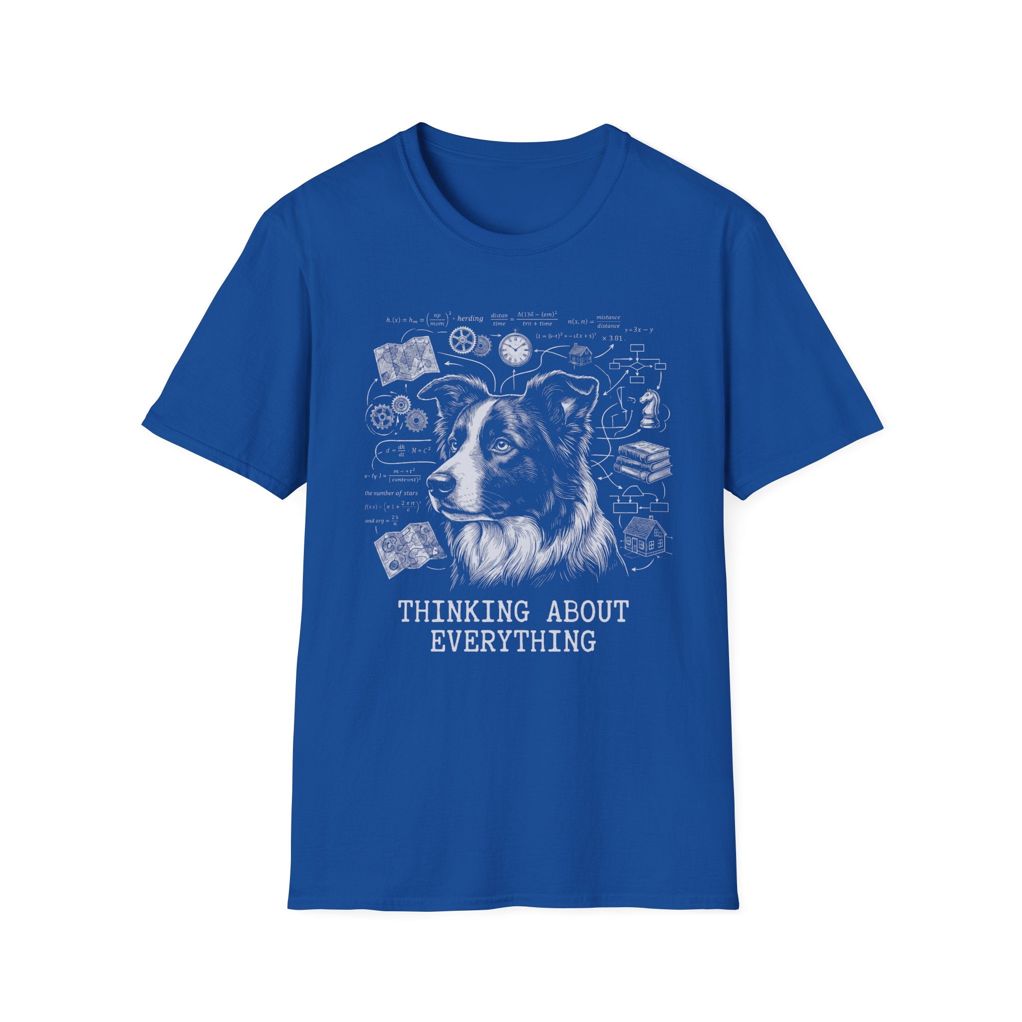 Border Collie Thinking About Everything Tee