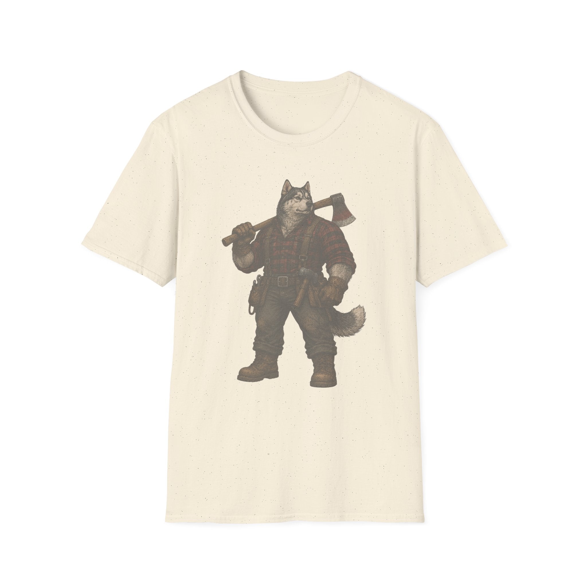 Husky Dressed As A Worker Tee