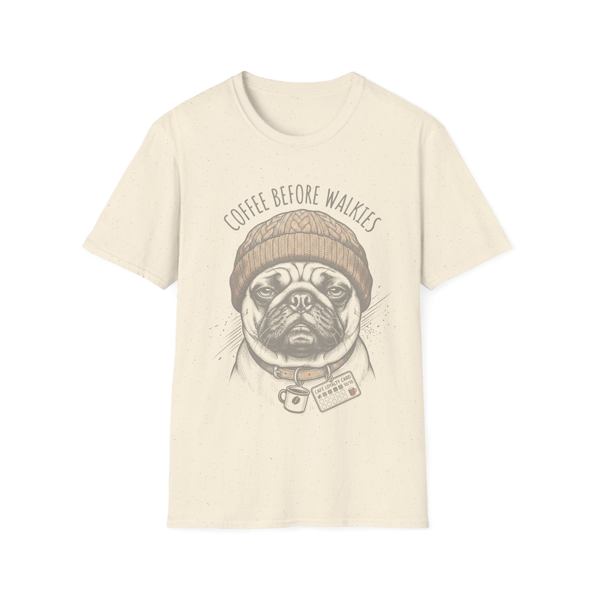 Pug Coffee Before Walkies Tee