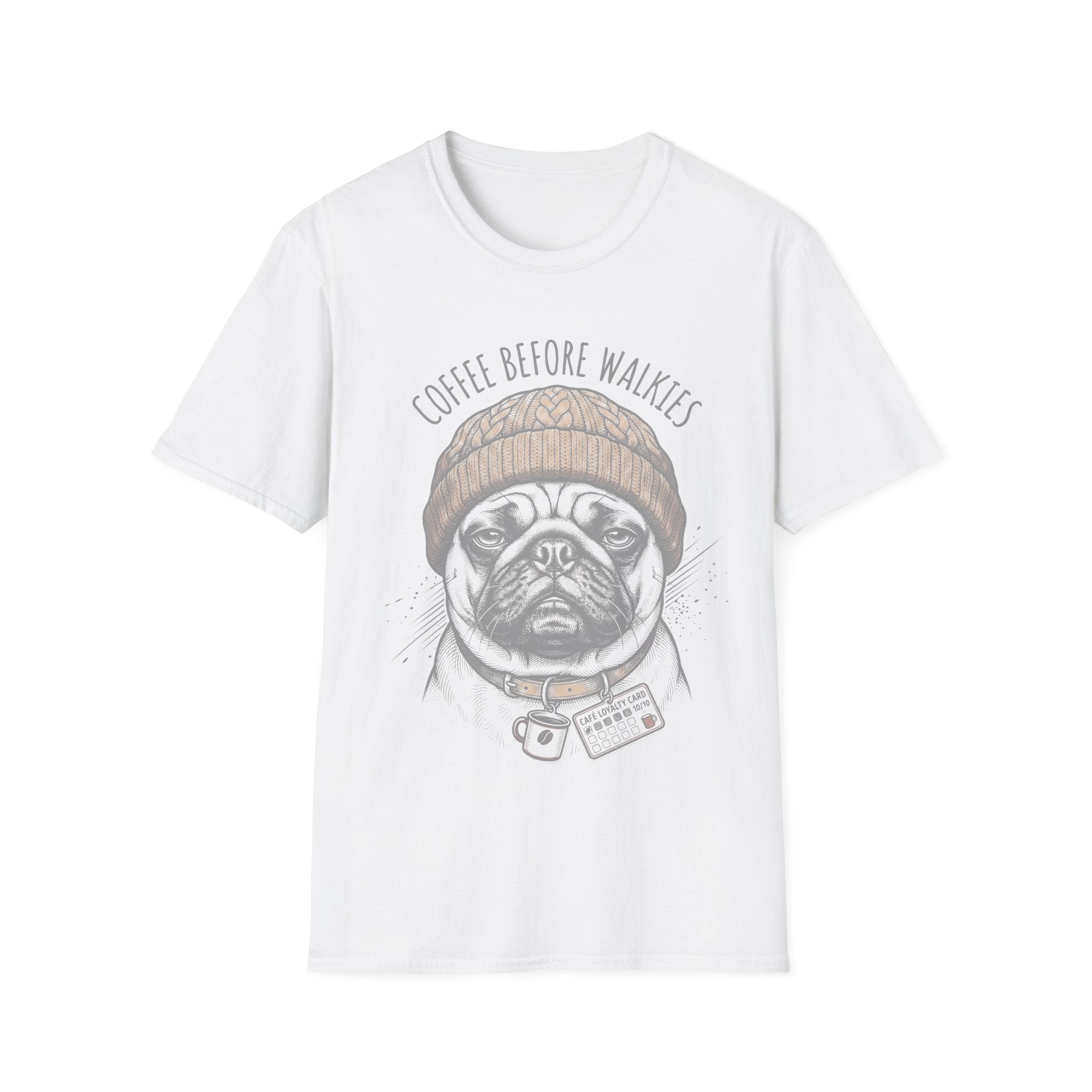 Pug Coffee Before Walkies Tee