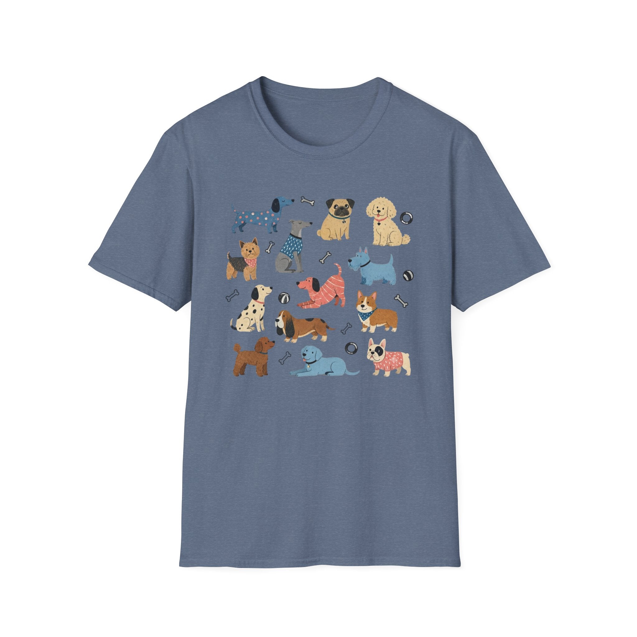 Colorful Funny Dog Tee