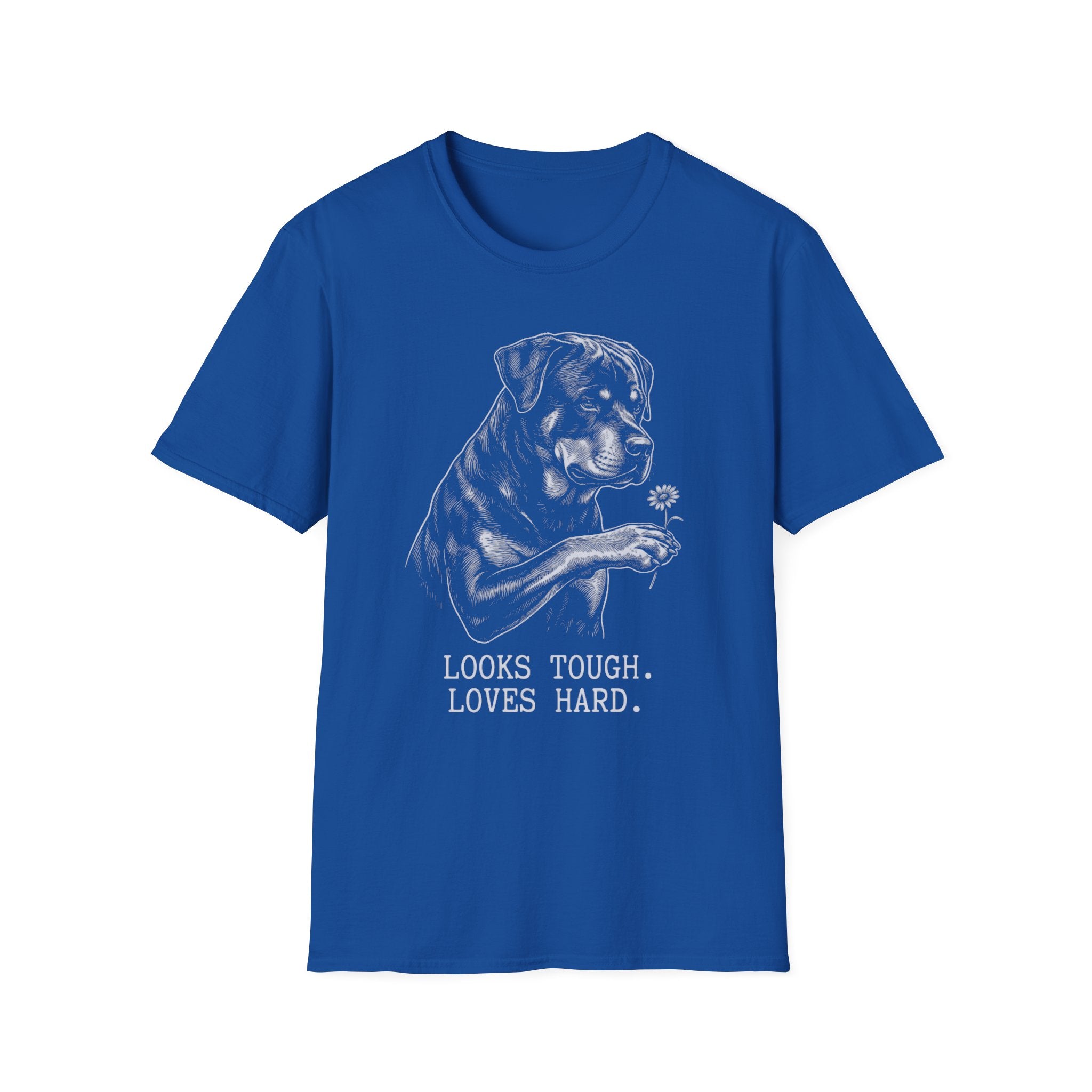 Rottweiler Looks Tough Loves Hard Tee