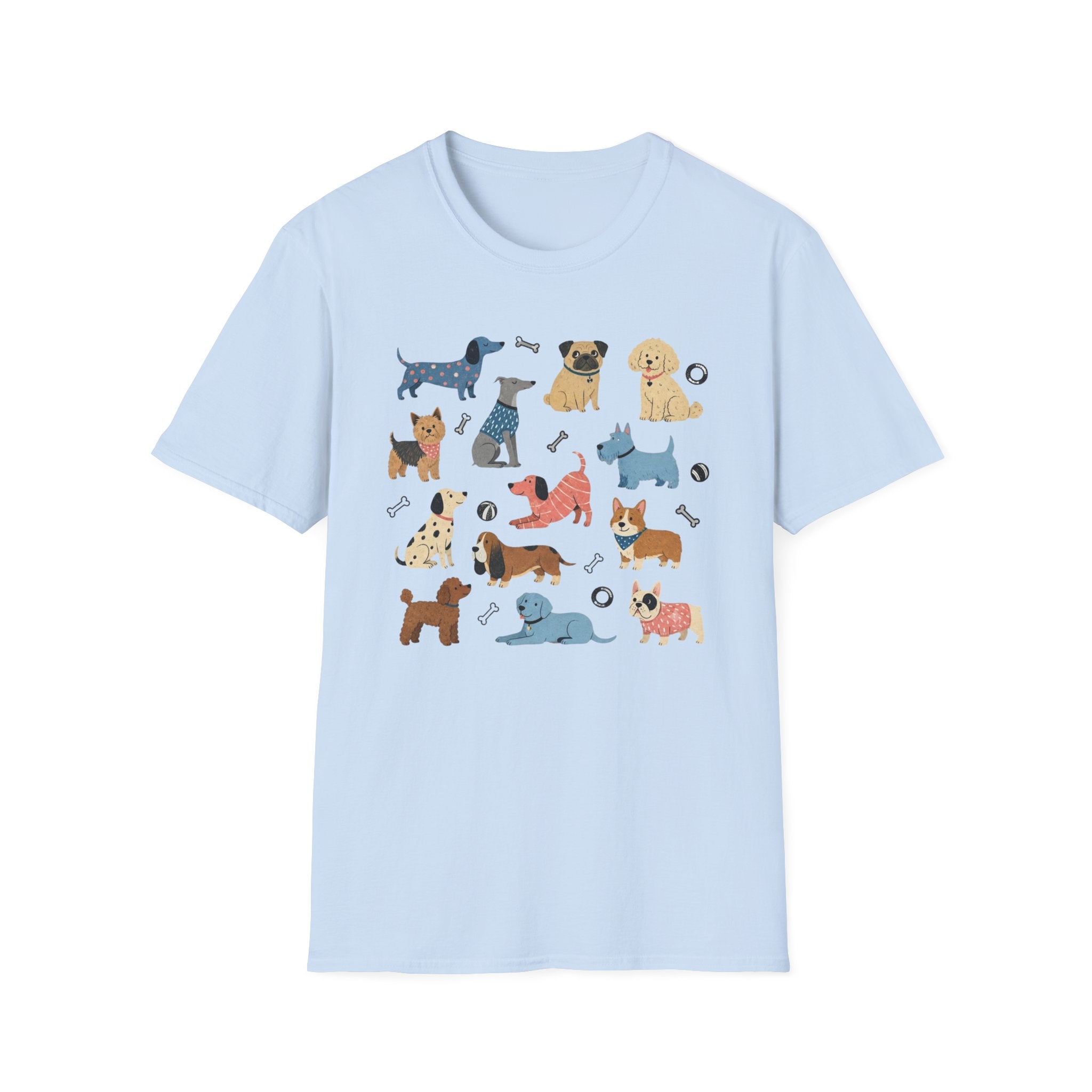 Colorful Funny Dog Tee