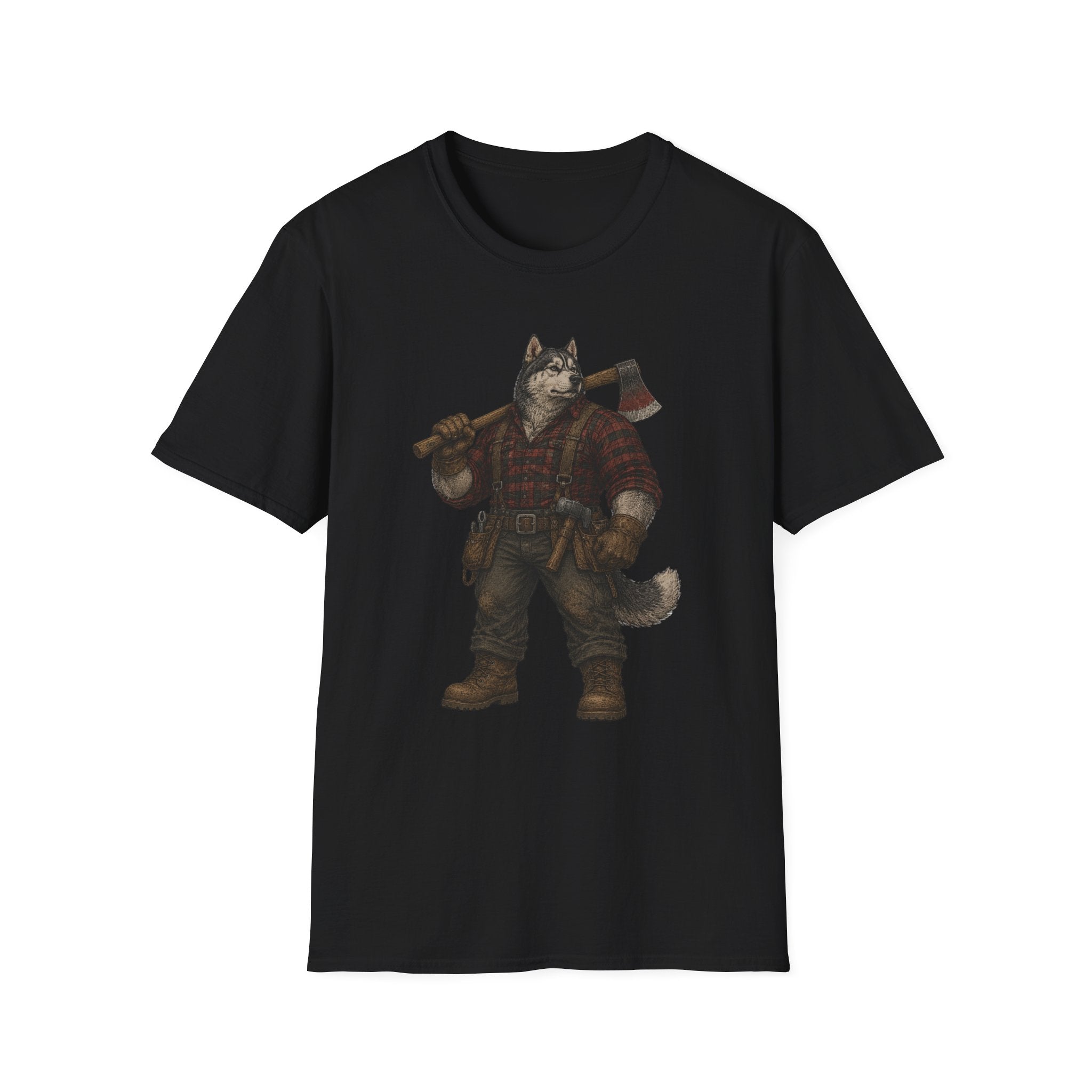 Husky Dressed As A Worker Tee