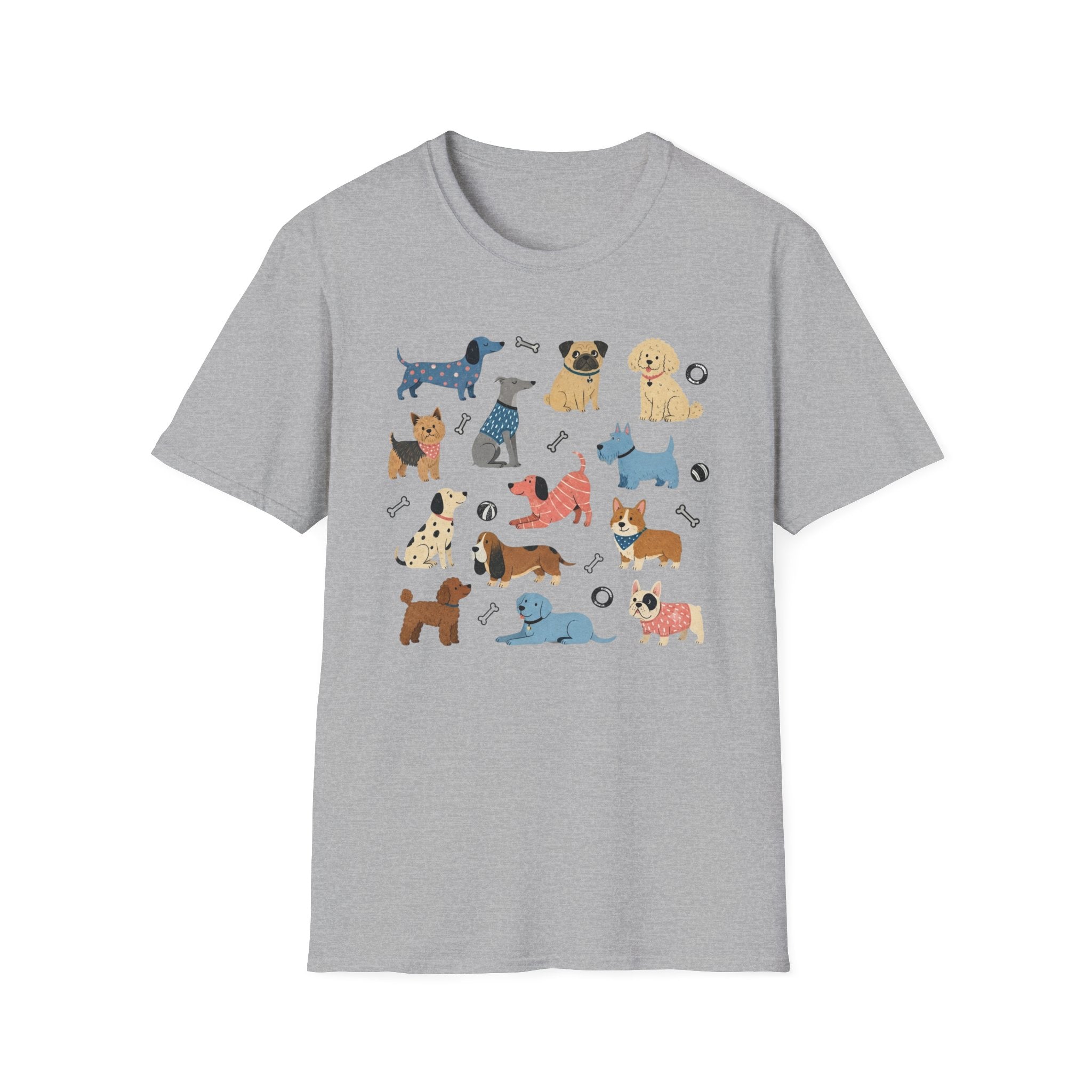 Colorful Funny Dog Tee