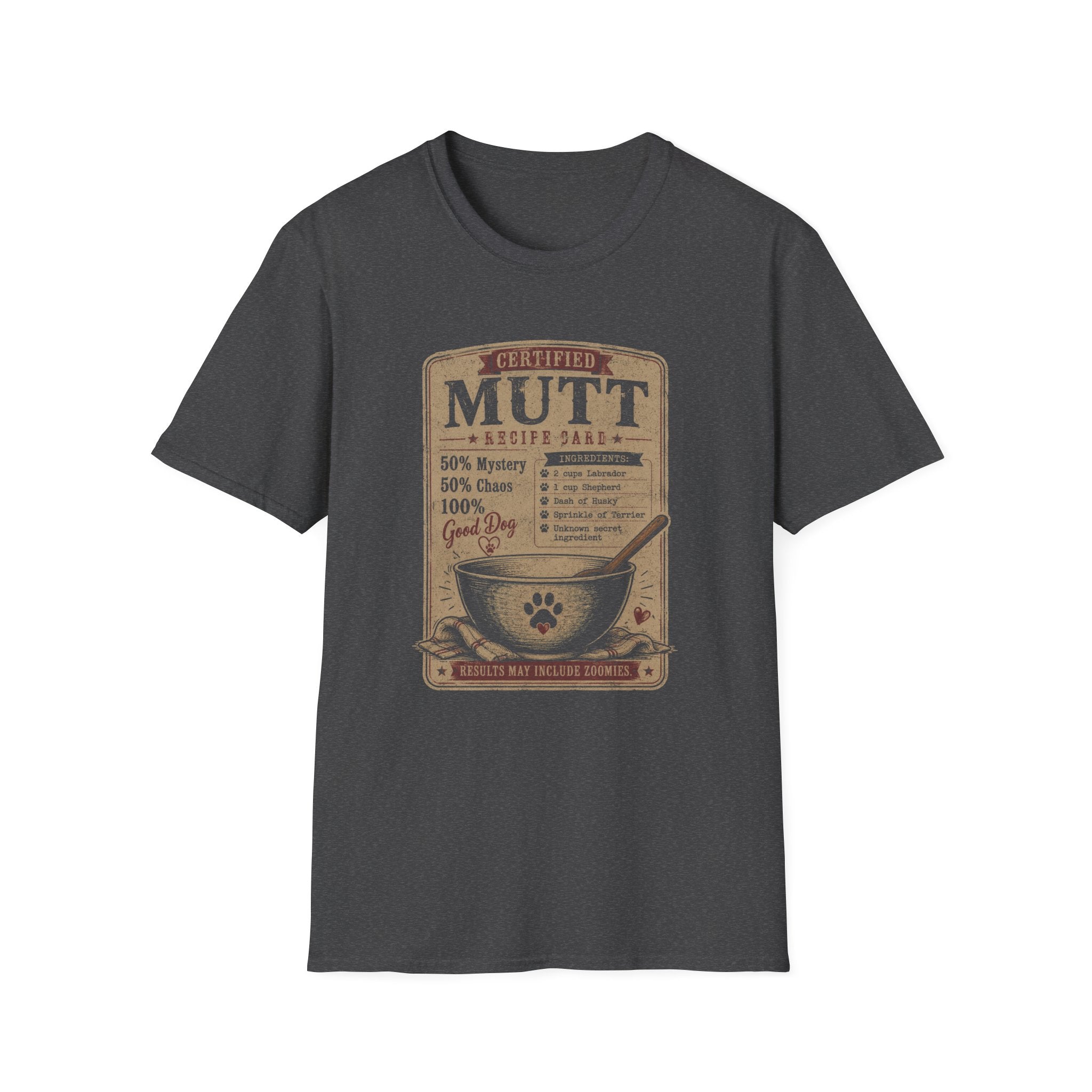 Mutt Recipe Card Tee