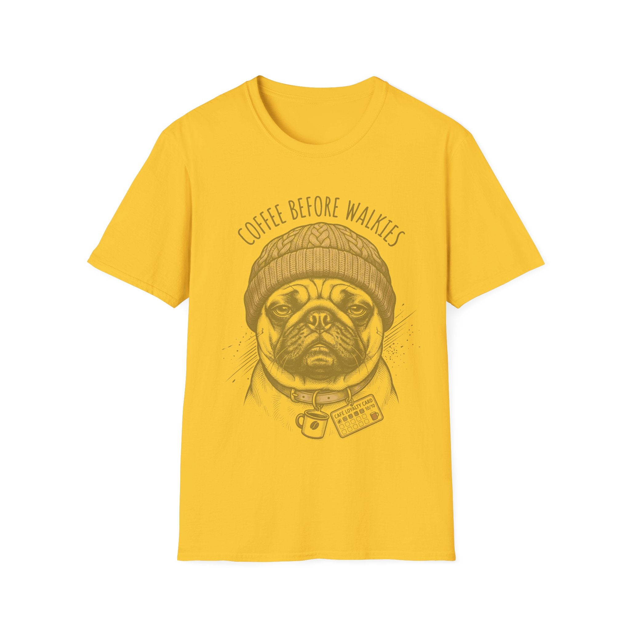 Pug Coffee Before Walkies Tee