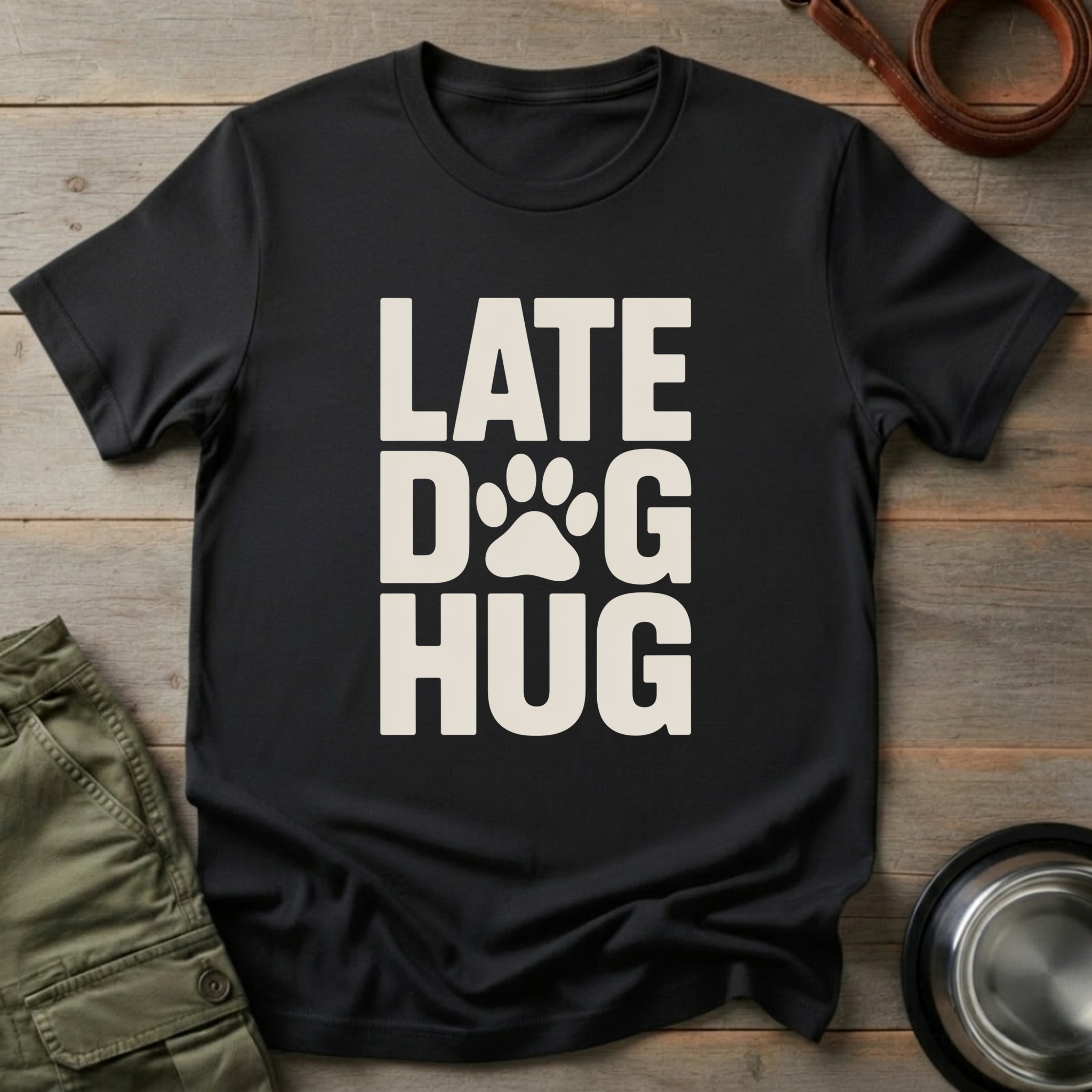 Late Dog Hug Tee