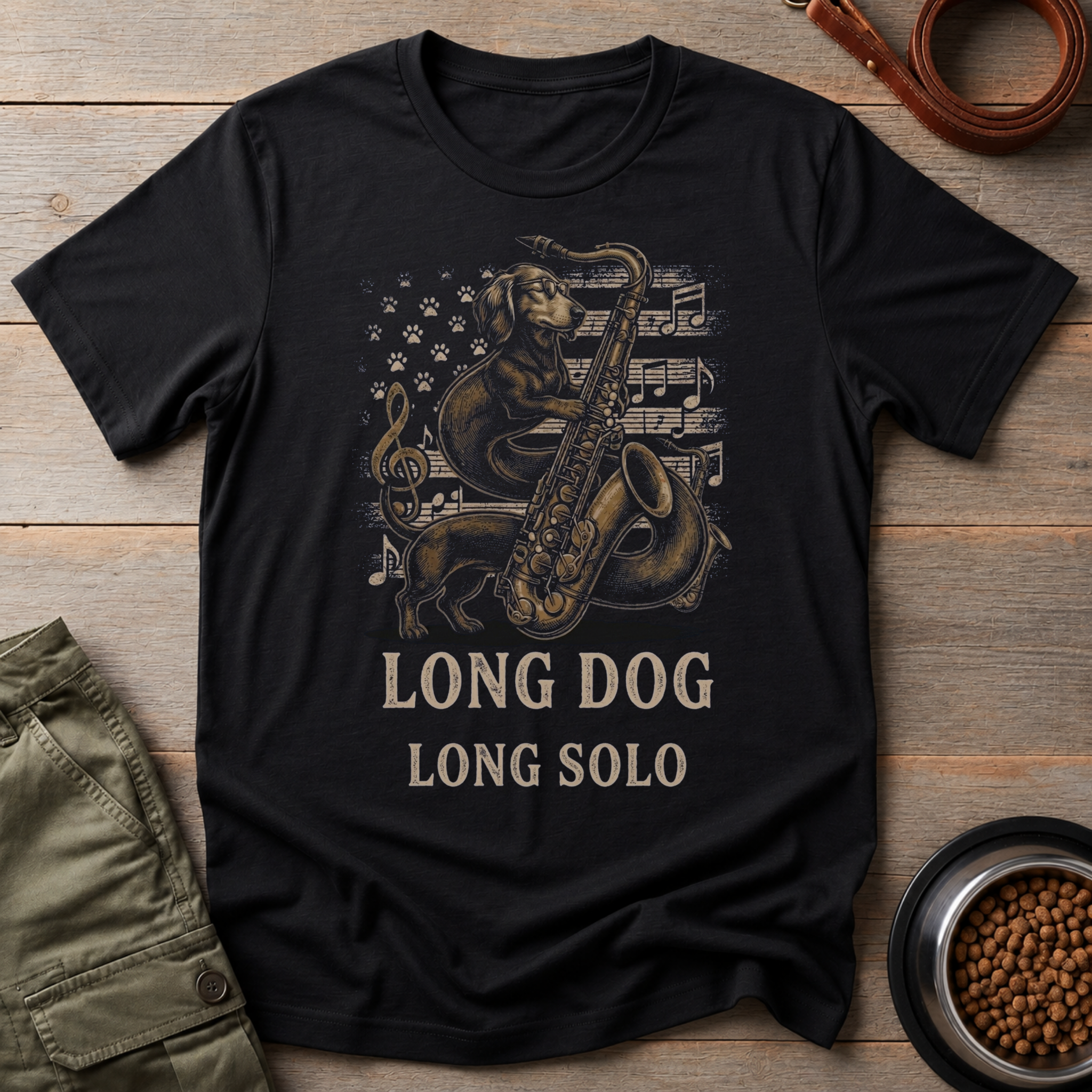 Dachshund Jazz Saxophone Tee