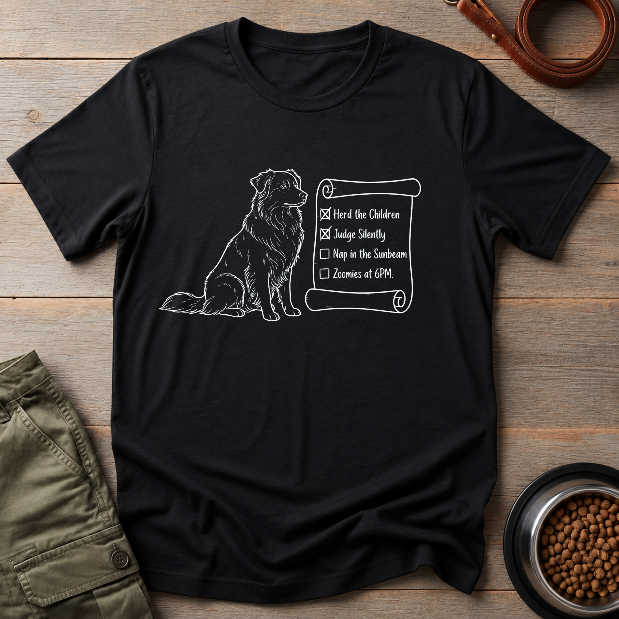 Australian Shepherd Daily Checklist Tee