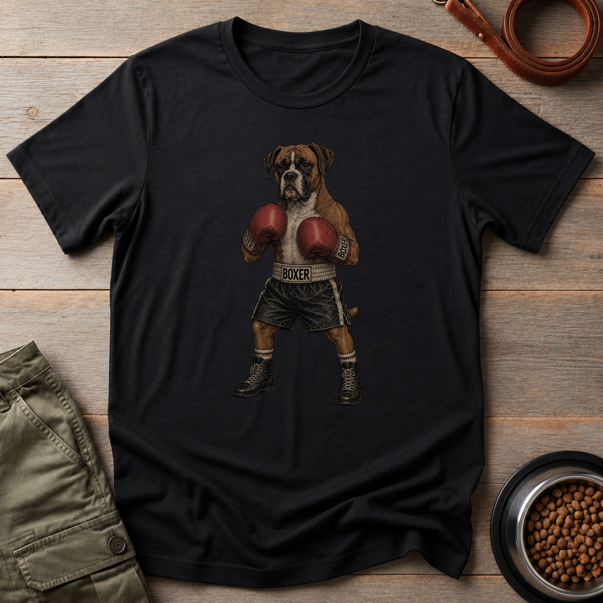 Boxer Dog Dressed As A Boxer Tee