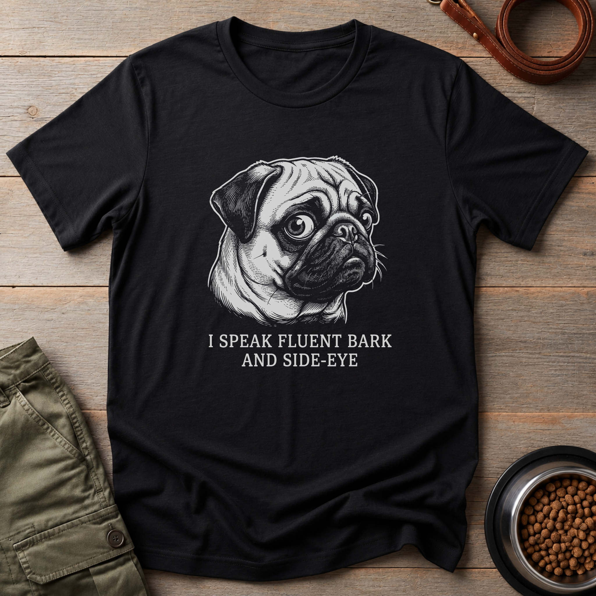 Pug I Speak Fluent Tee