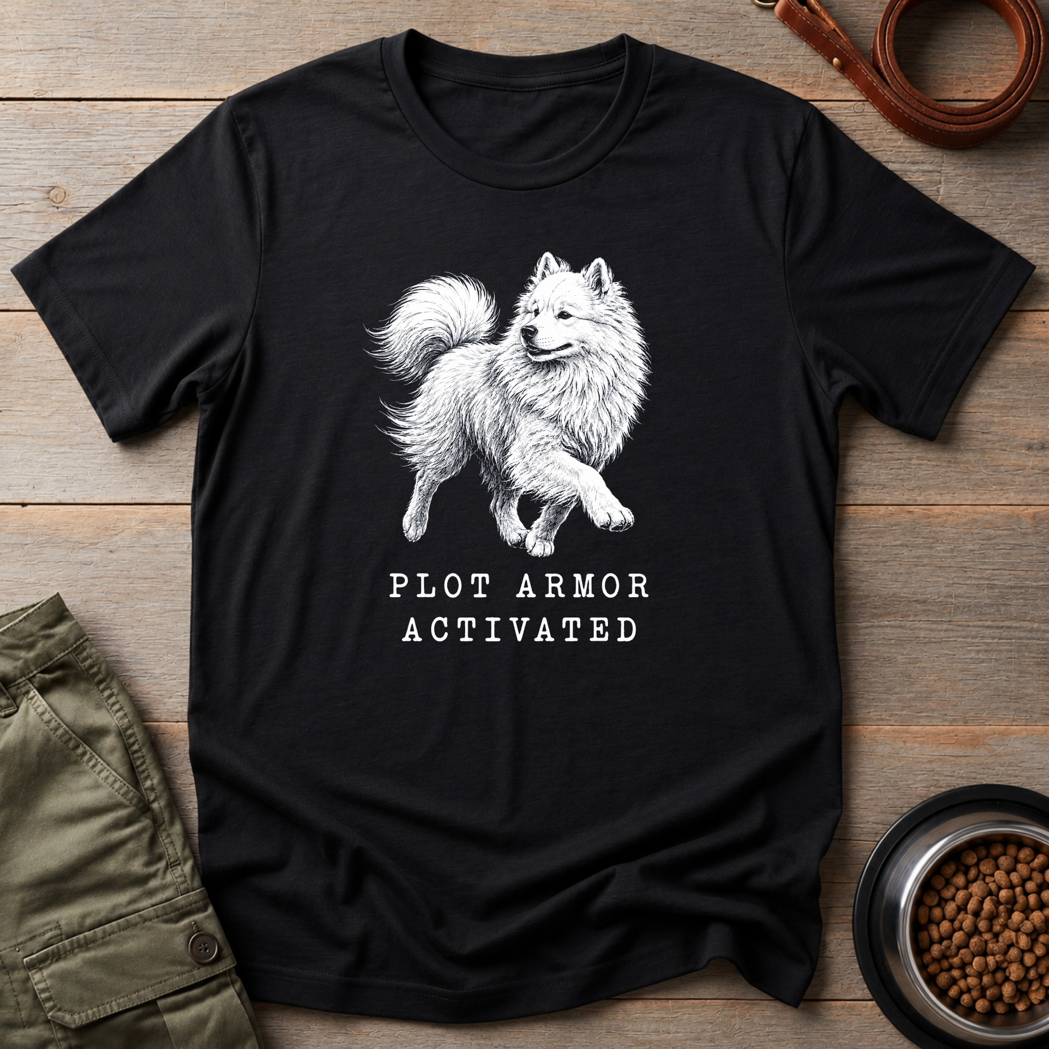 Samoyed Plot Armor Activated Tee