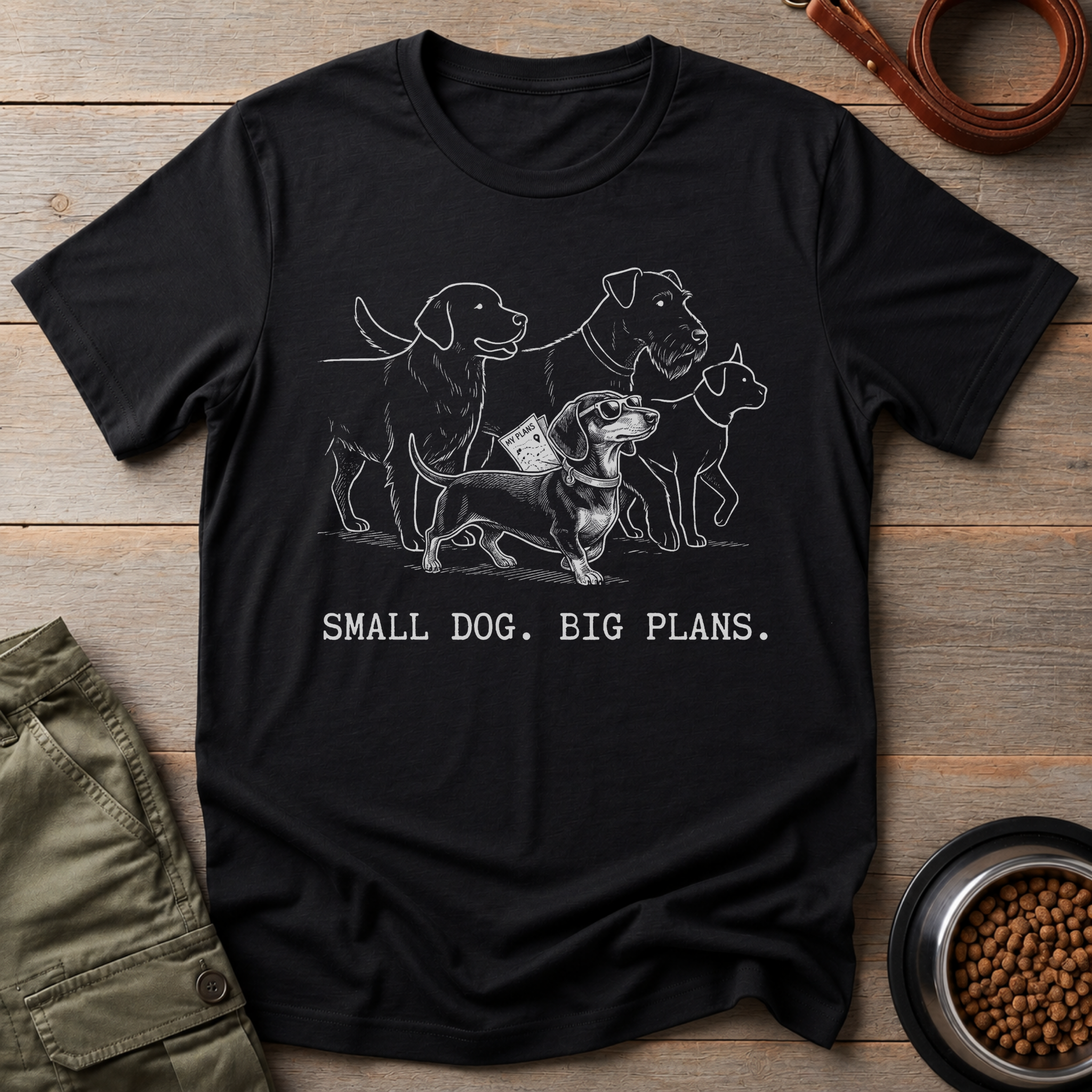 Dachshund Small Dog Big Plans Tee