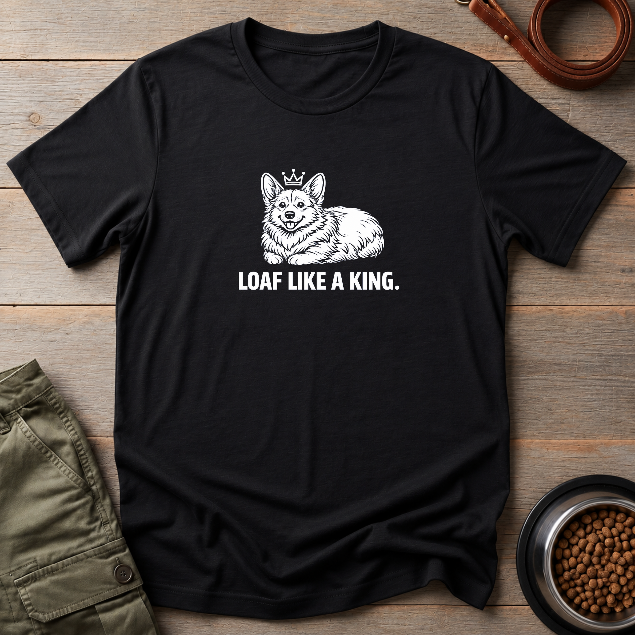 Corgi Loaf Like A King Tee