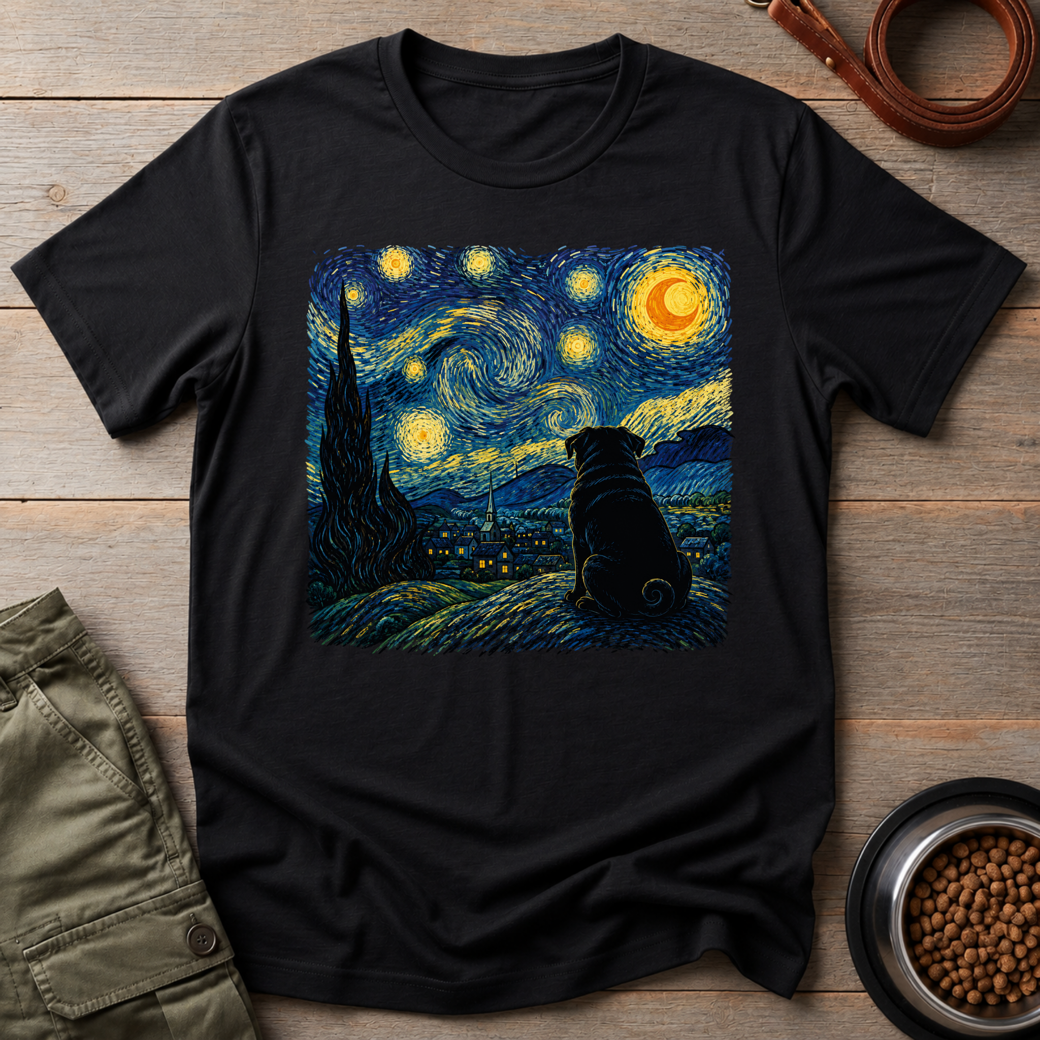Van Gogh Pug Tee