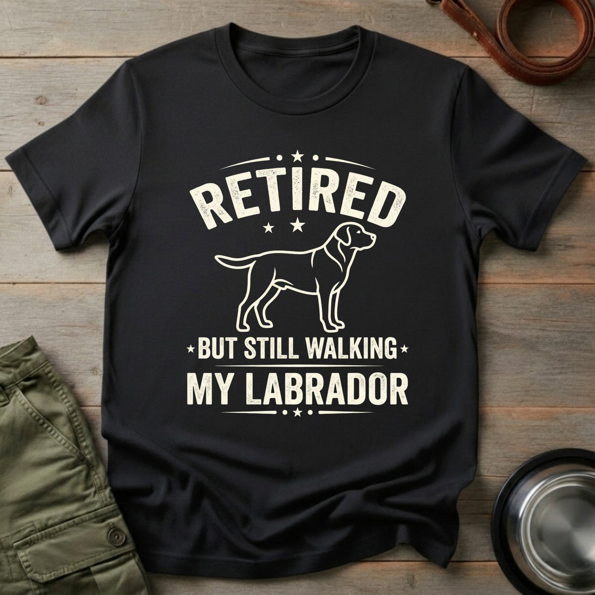 Retired But Still Walking My Labrador Tee