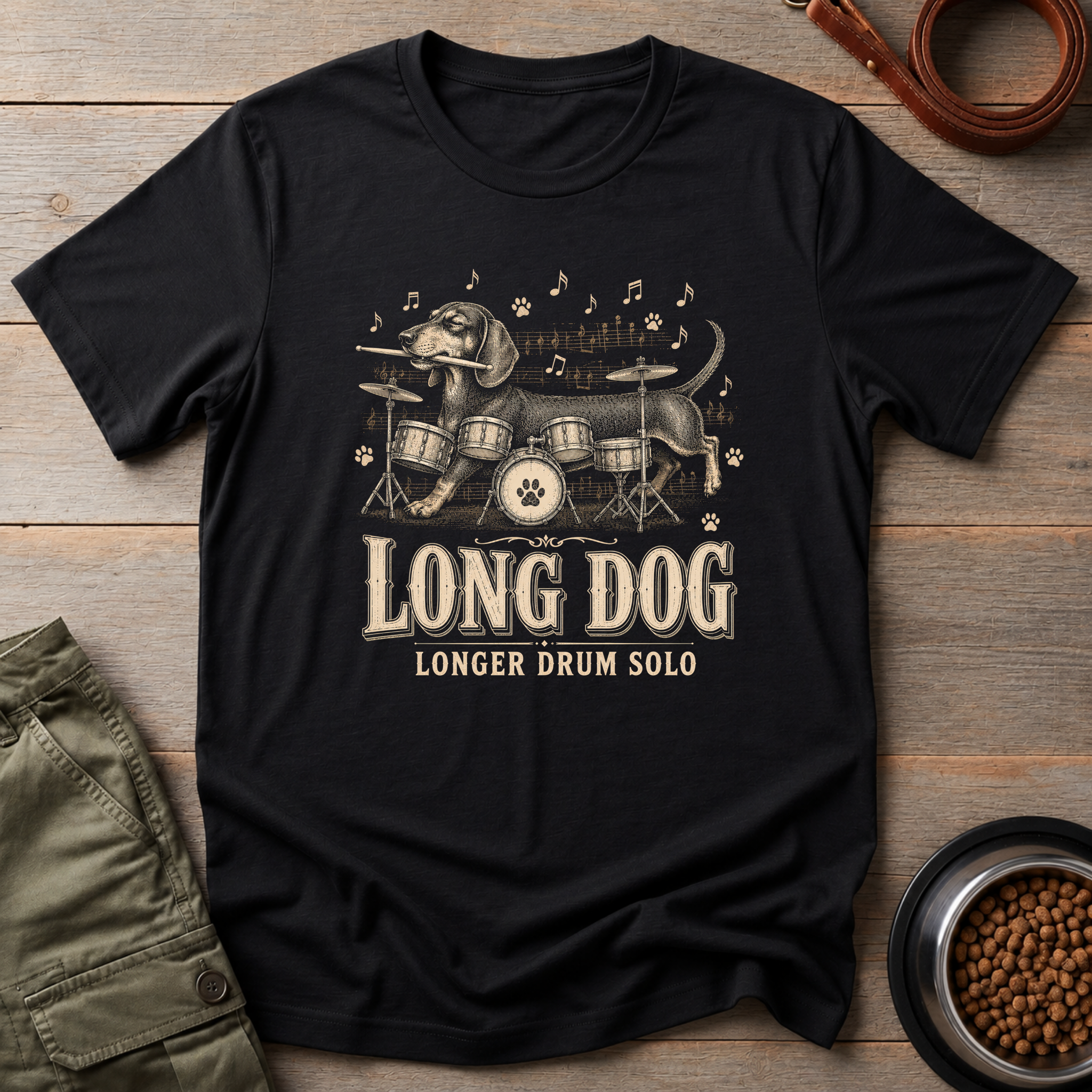 Dachshund Long Dog Drum Solo Tee