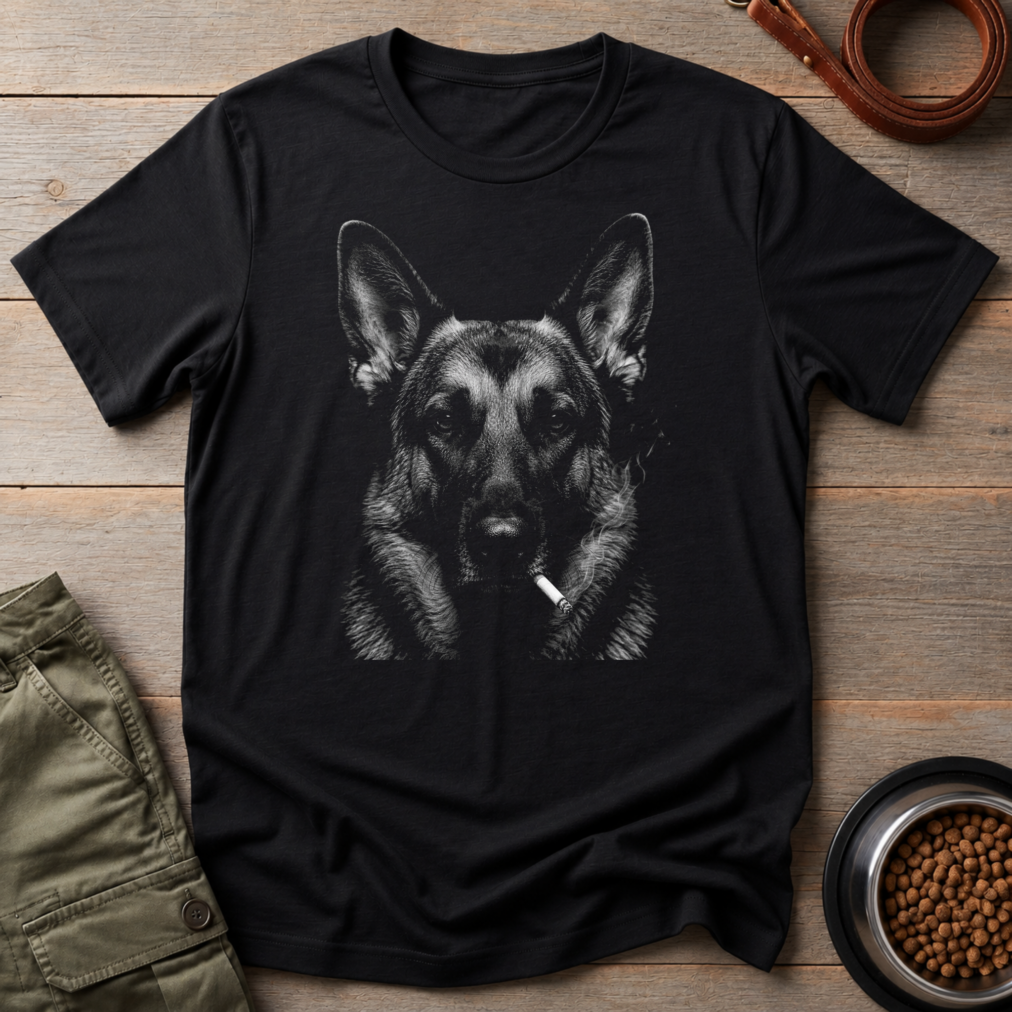 German Shepherd Smoking Tee