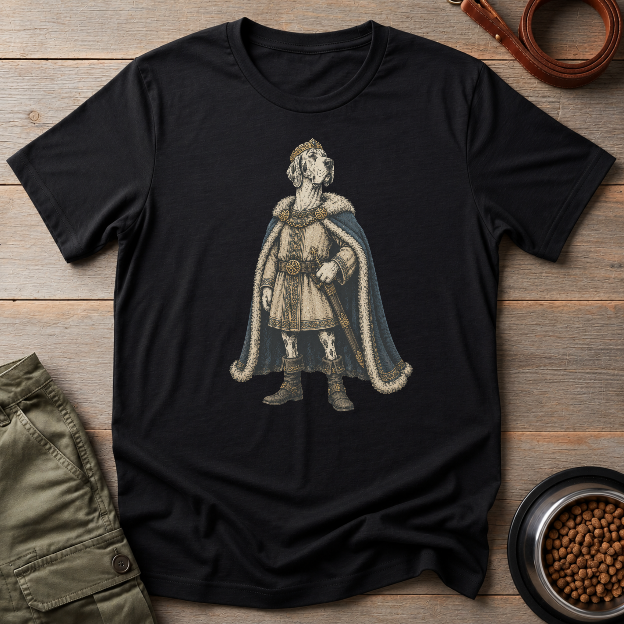 Great Dane Dressed As A Danish Viking Tee