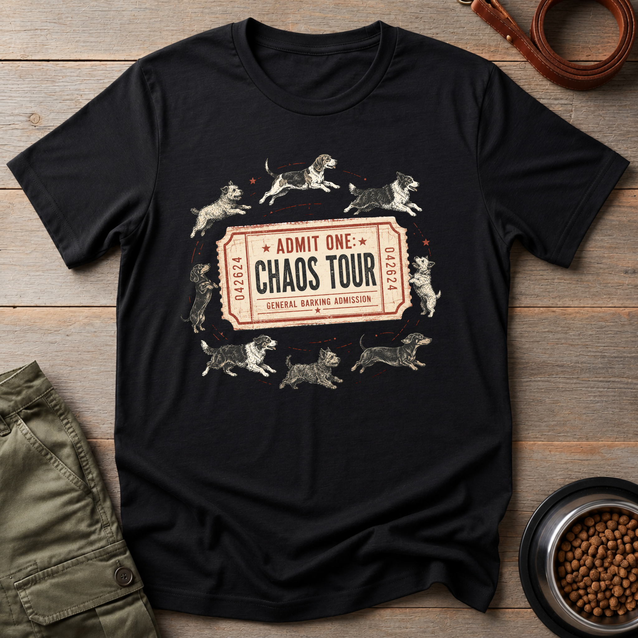 Chaos Tour Admit One General Barking Admission Tee