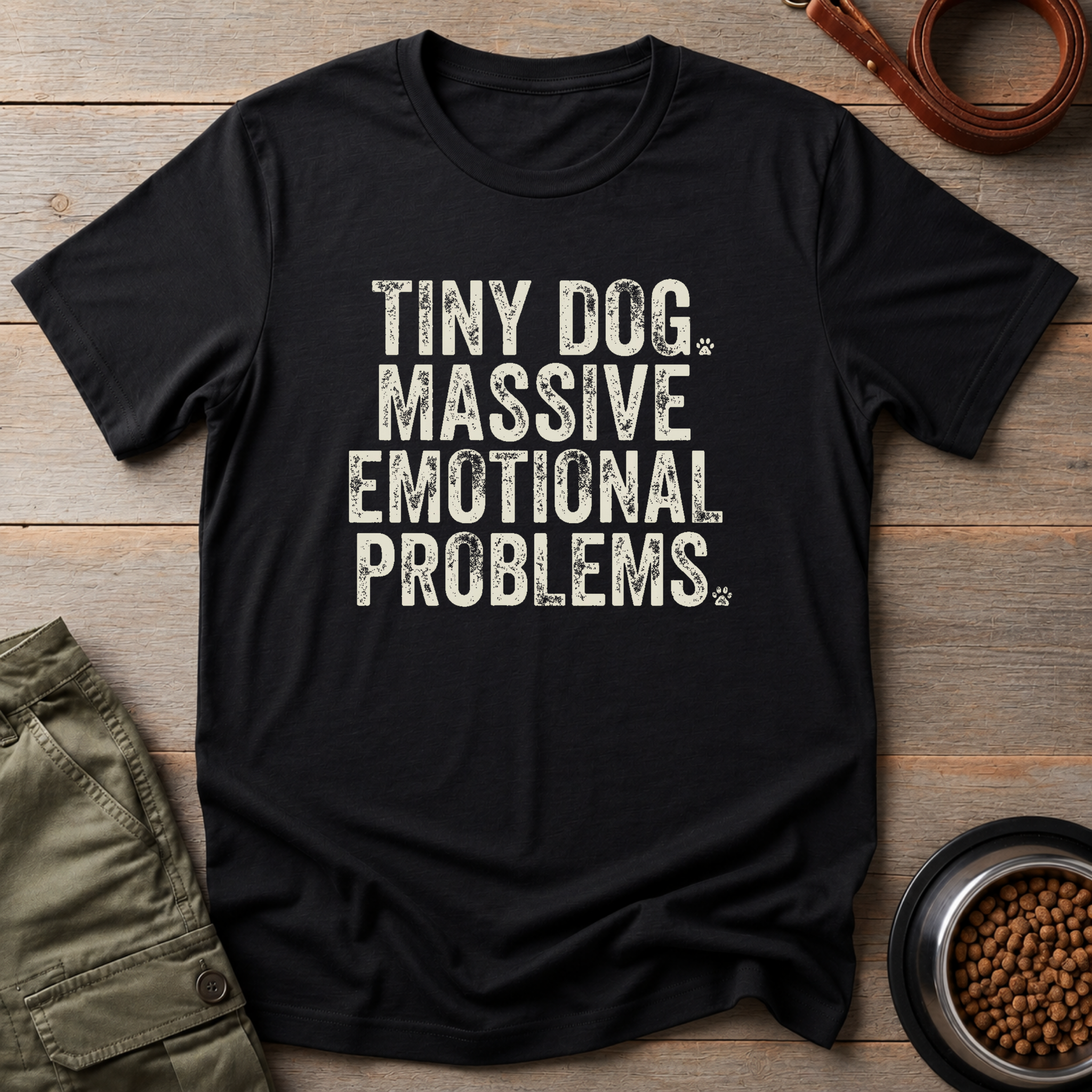 Tiny Dog. Massive Emotional Problems. Tee