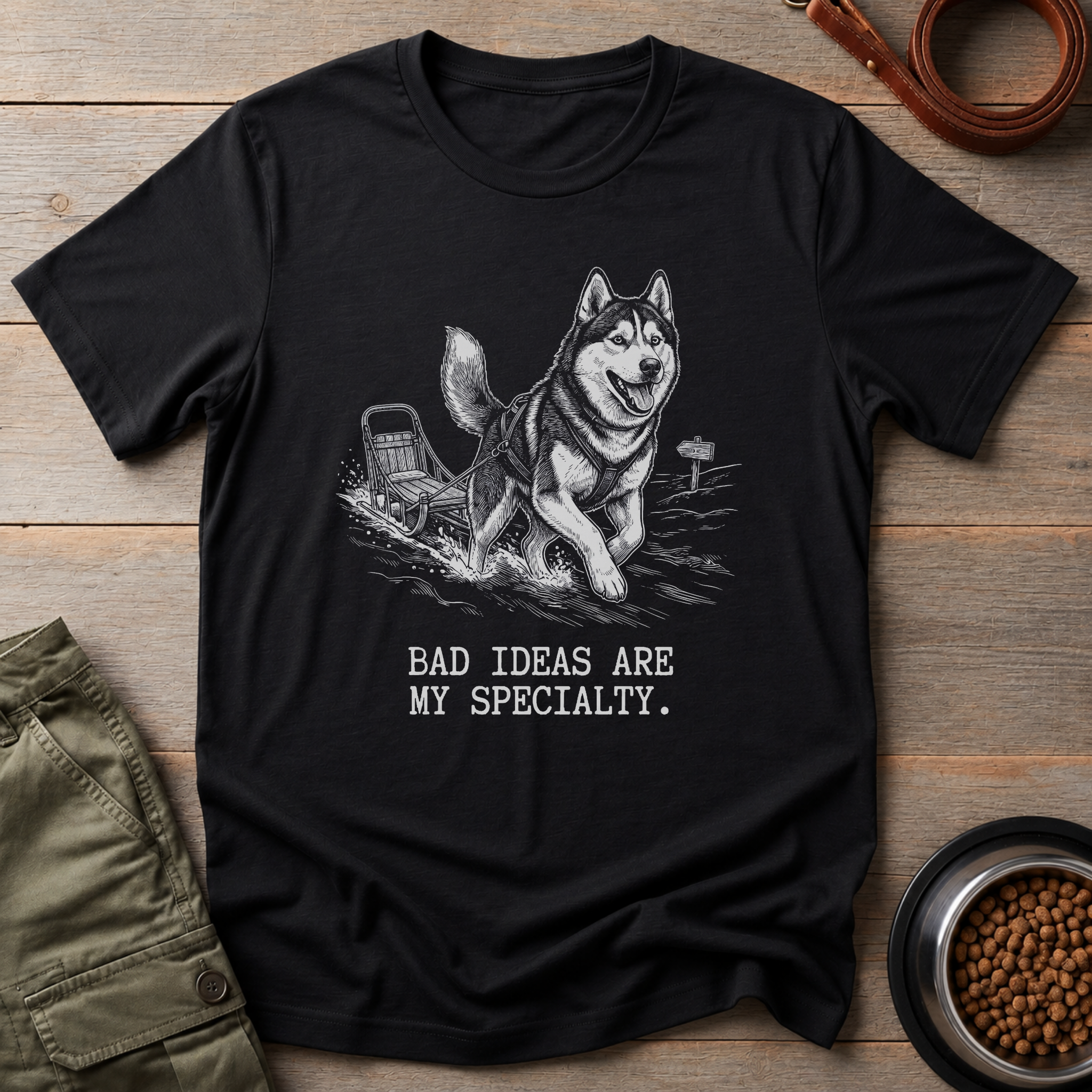 Husky Bad Ideas Are My Specialty Tee